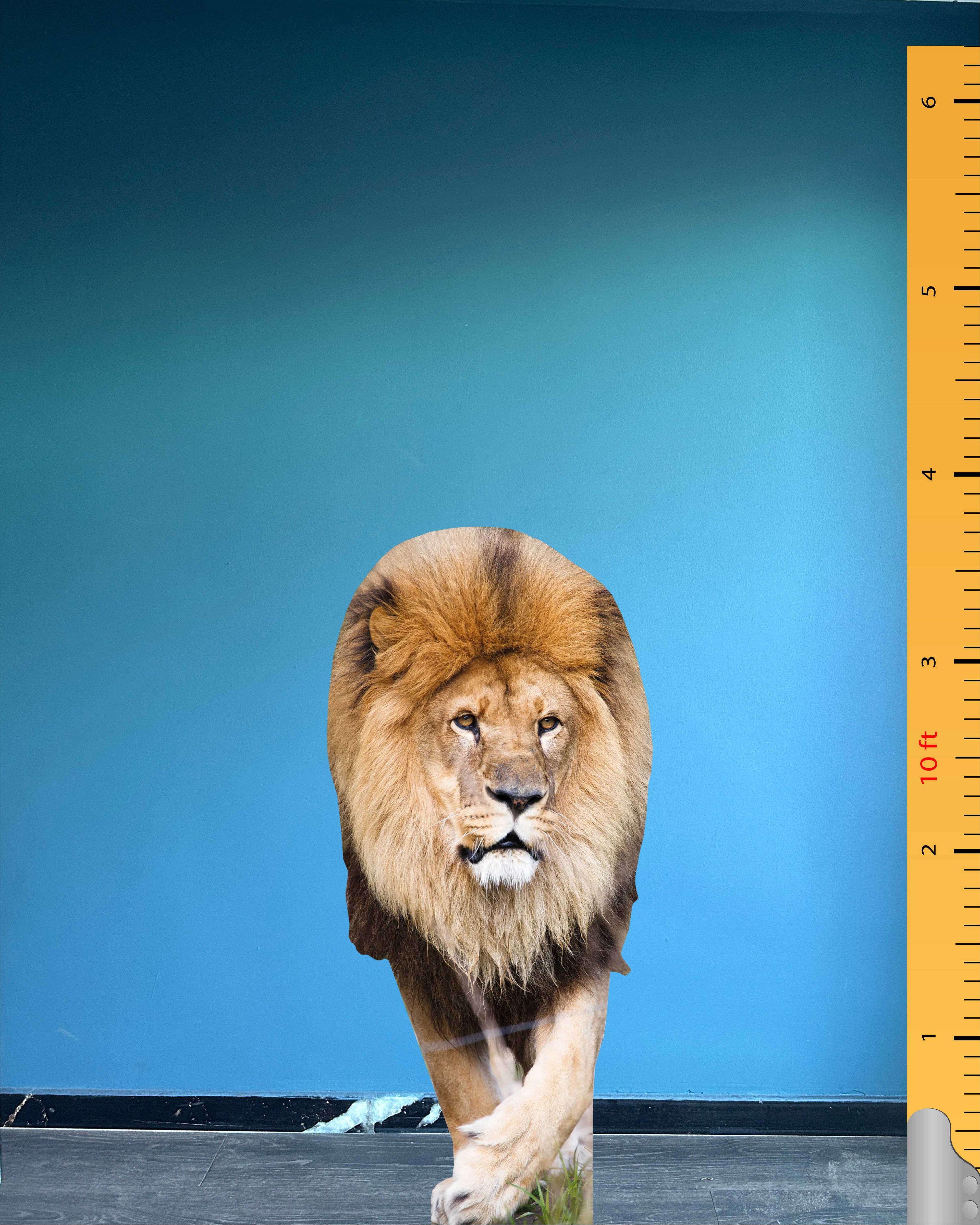 Lion Cardboard Cutout Model Animal Standee Plastic Figure