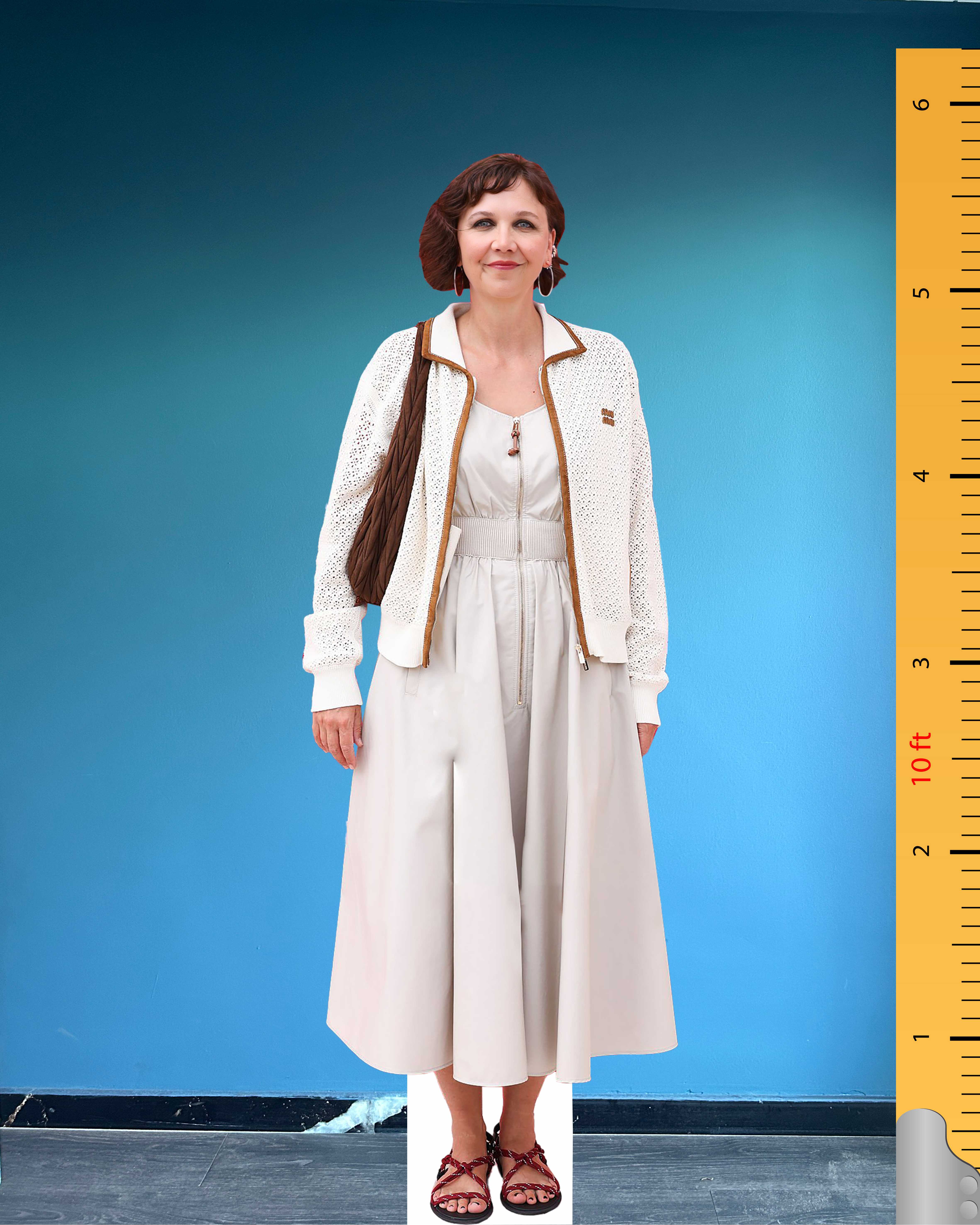 🎬 Maggie Gyllenhaal Life Size Cardboard Cutout – 2025 Venice International Film Festival Edition 🌊✨