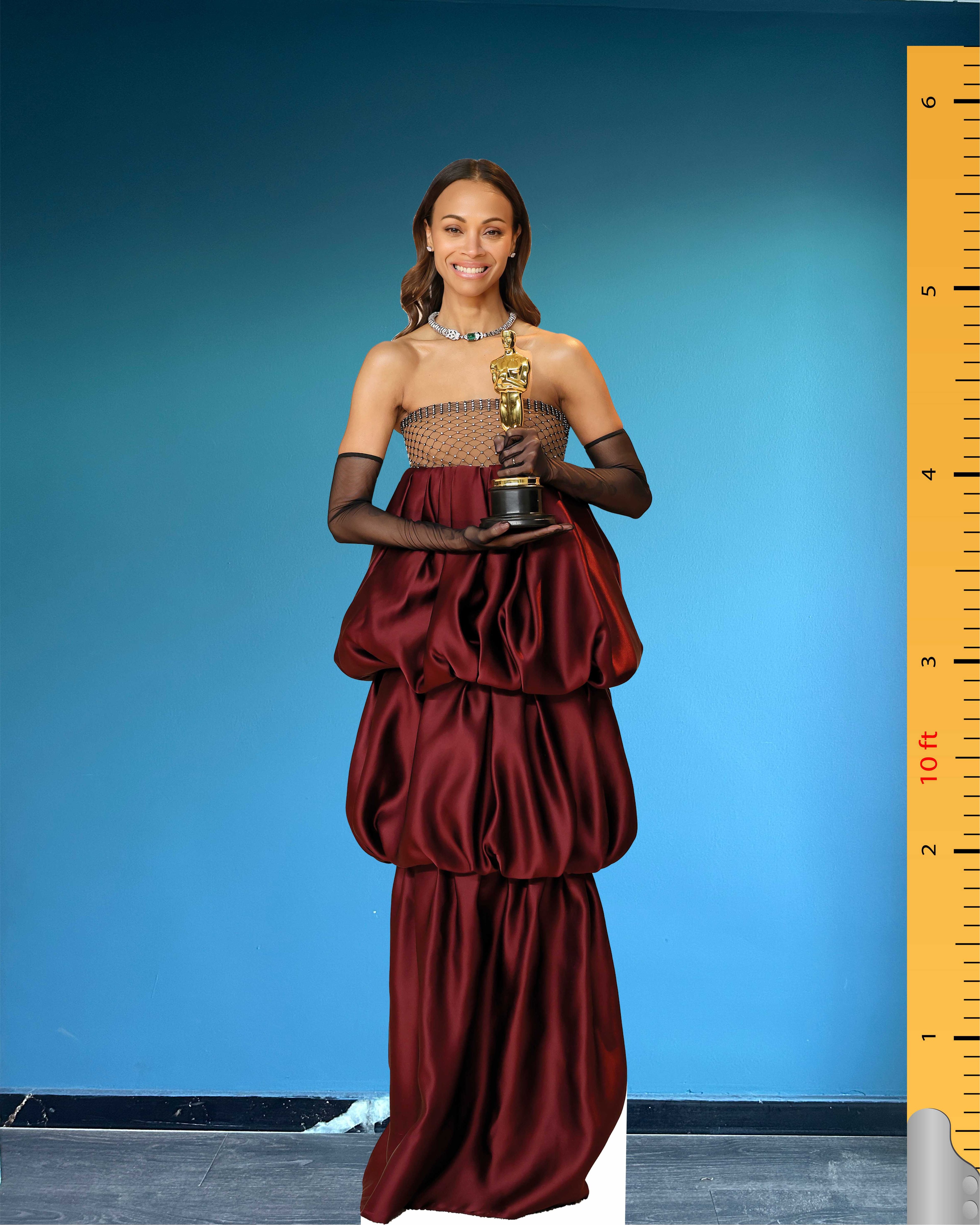 Zoe Saldaña Cardboard Cutout Model Zoë Yadira Saldaña-Perego Life Size Plastic Standee Model 