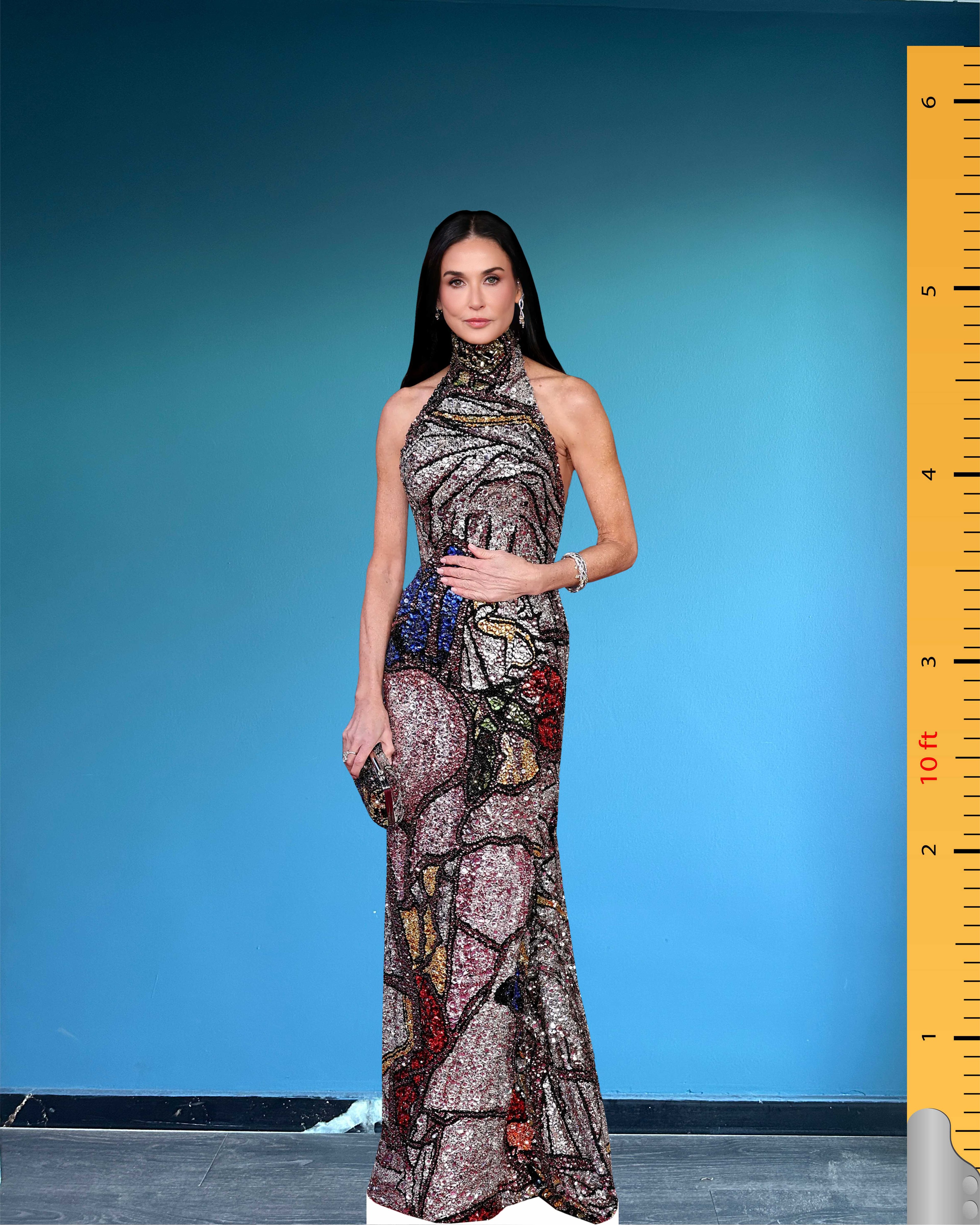 Demi Moore Cardboard Cutout Model Life Size Cutout Plastic Standee BAFTA Awards 2025