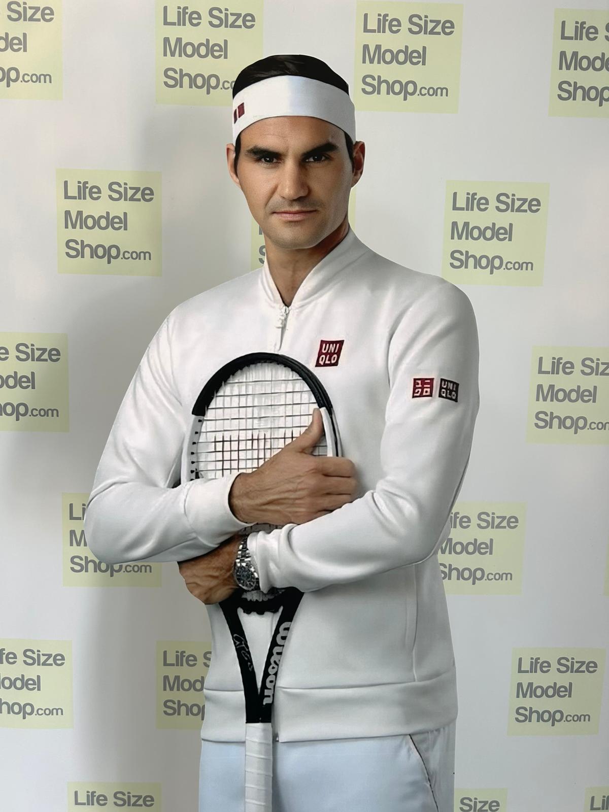 Modèle de découpe en carton Roger Federer Maquette de joueur de tennis suisse Roger Federer