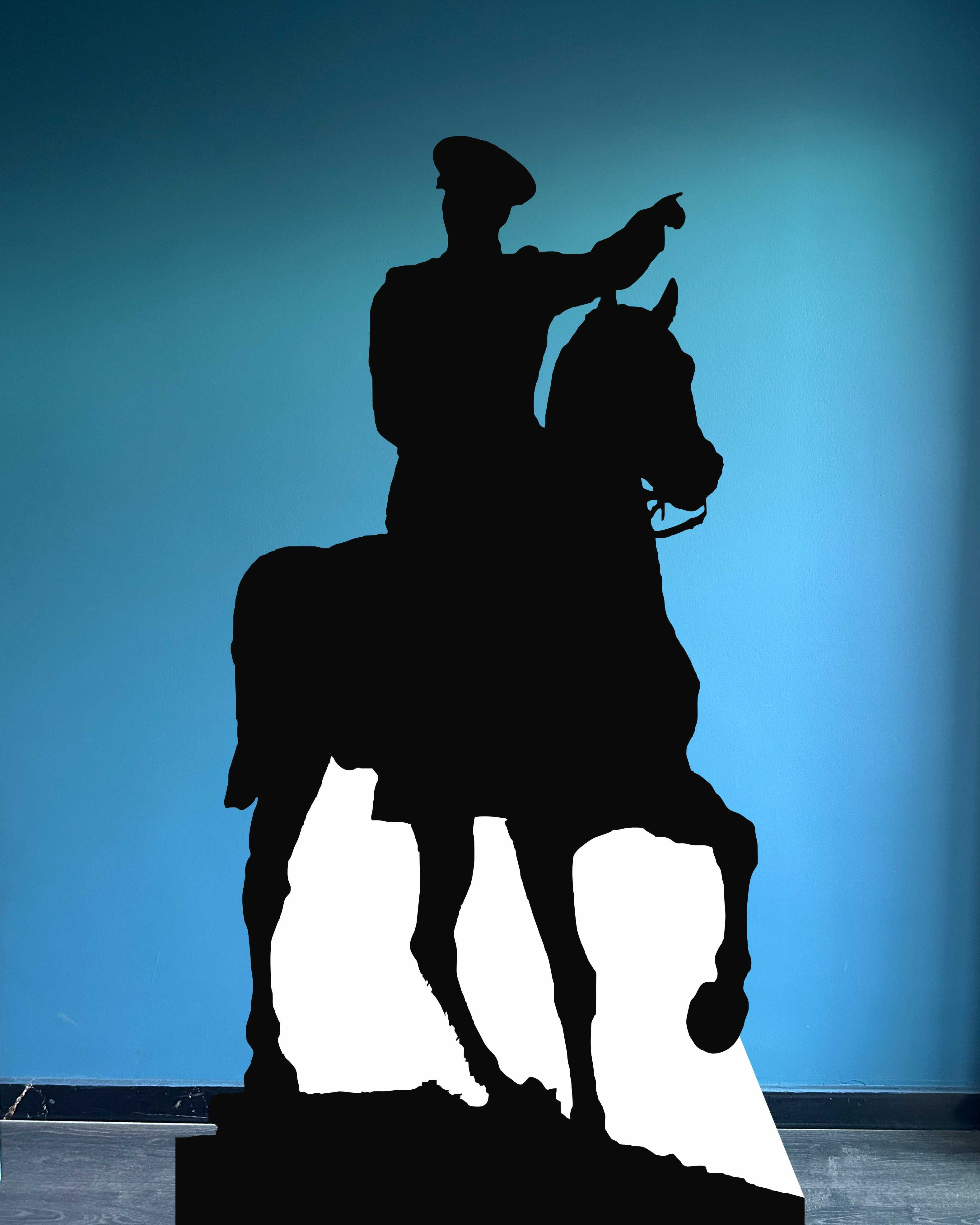 Atlı Atatürk Maketi Tam Boy Ayaklı Maket Figur Atatürk Atlı Silüet Maket Figür