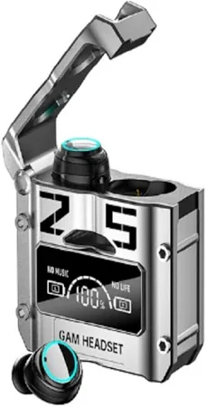 M25 Anc Destekli Powerbank Kutulu Bluetooth 5.3 Oyuncu Kulaklığı (Gümüş)