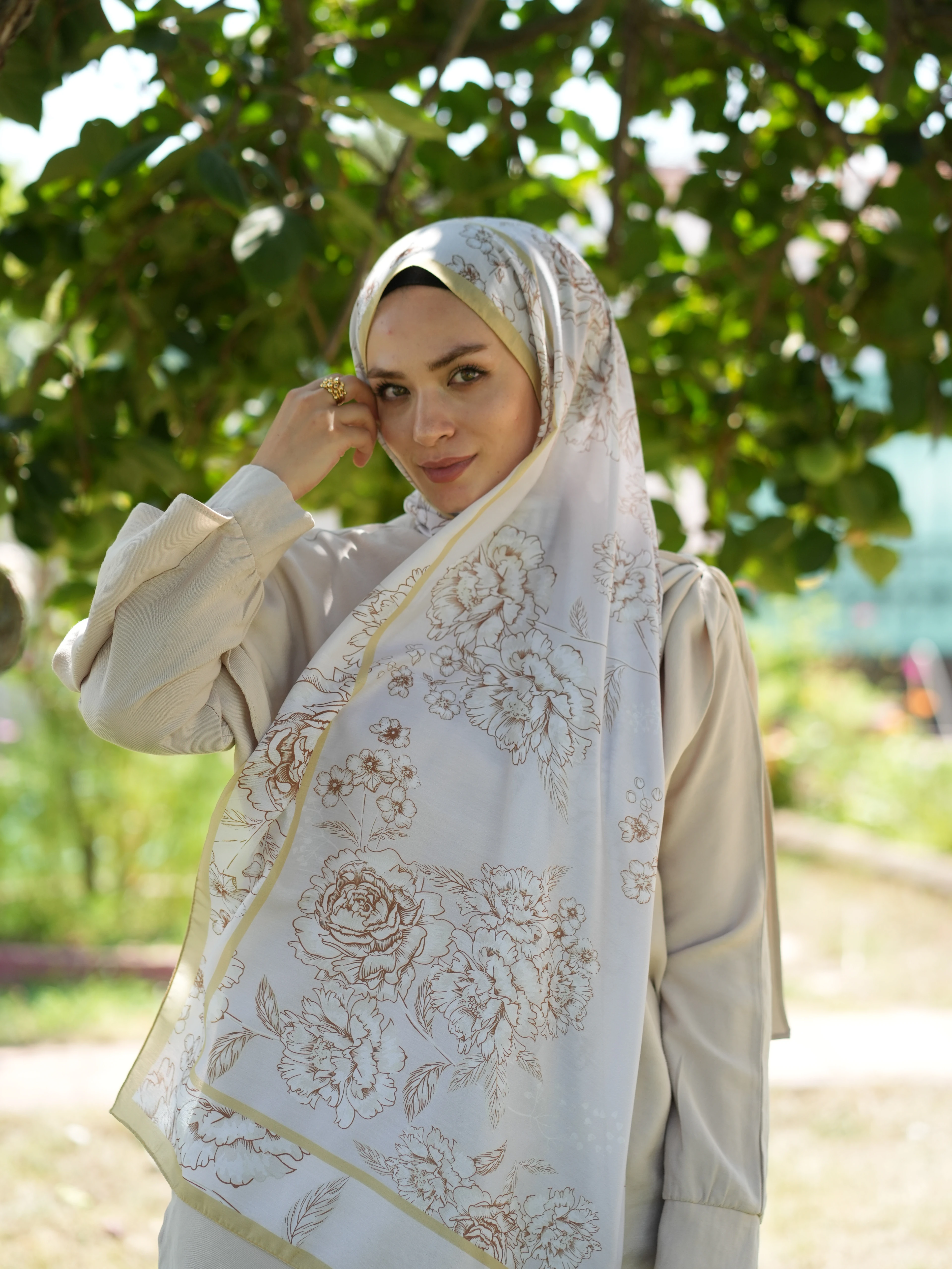 GÜL BAHÇESİ DESEN SOFT ŞAL - SARI image