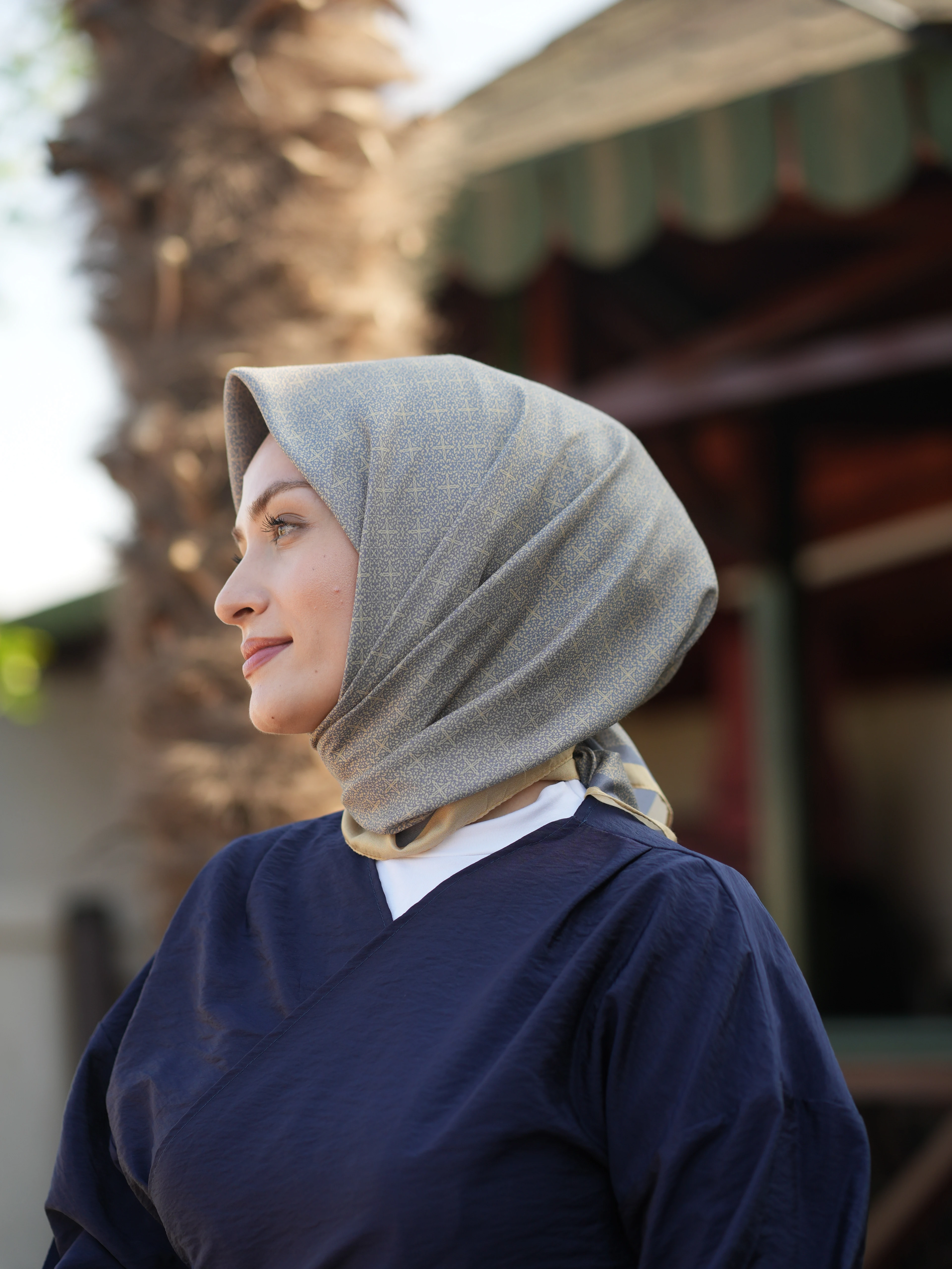 GECE YILDIZI SOFT EŞARP - AÇIK HARDAL main variant image