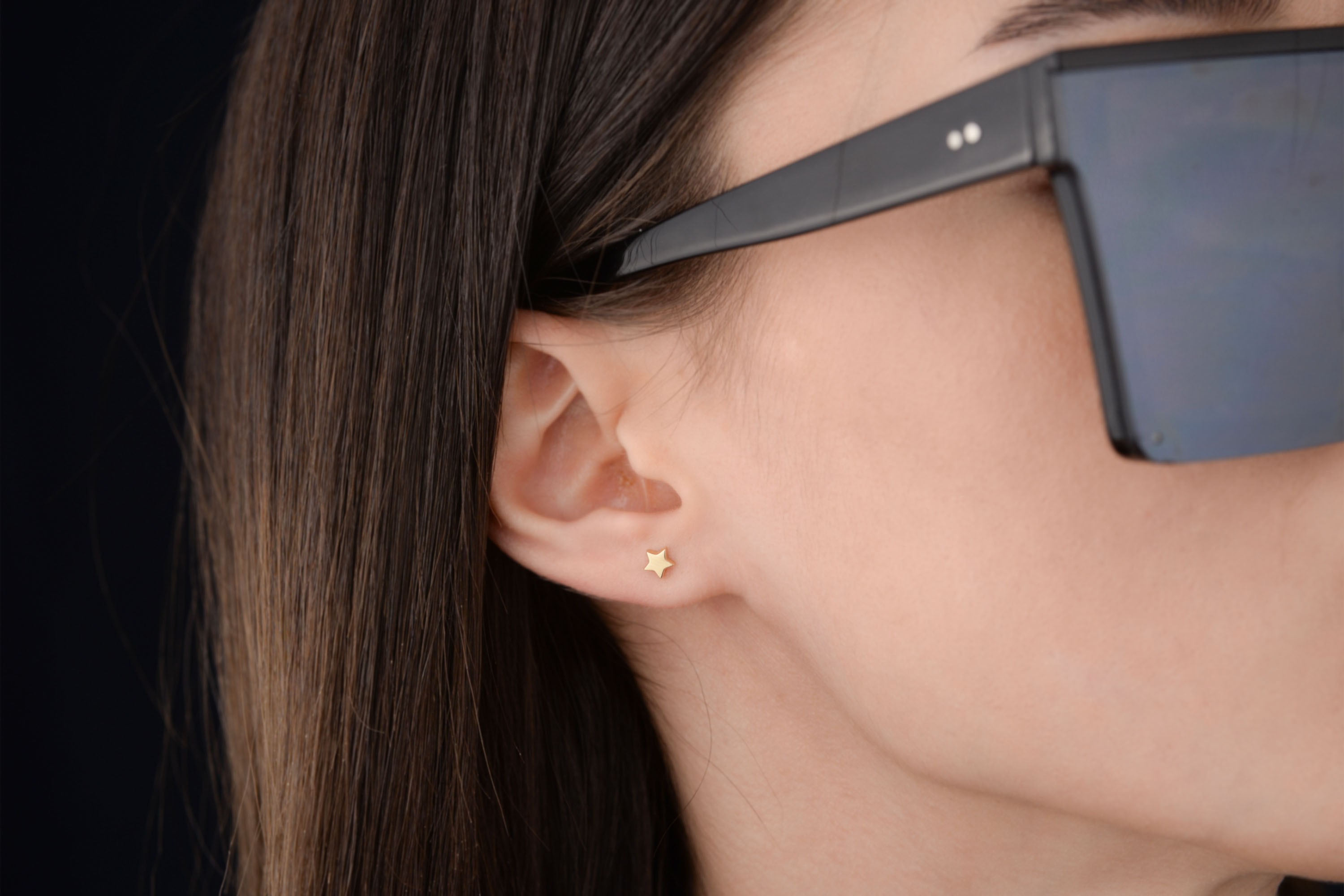 Mini Yıldız Tragus Piercing Kıkırdak