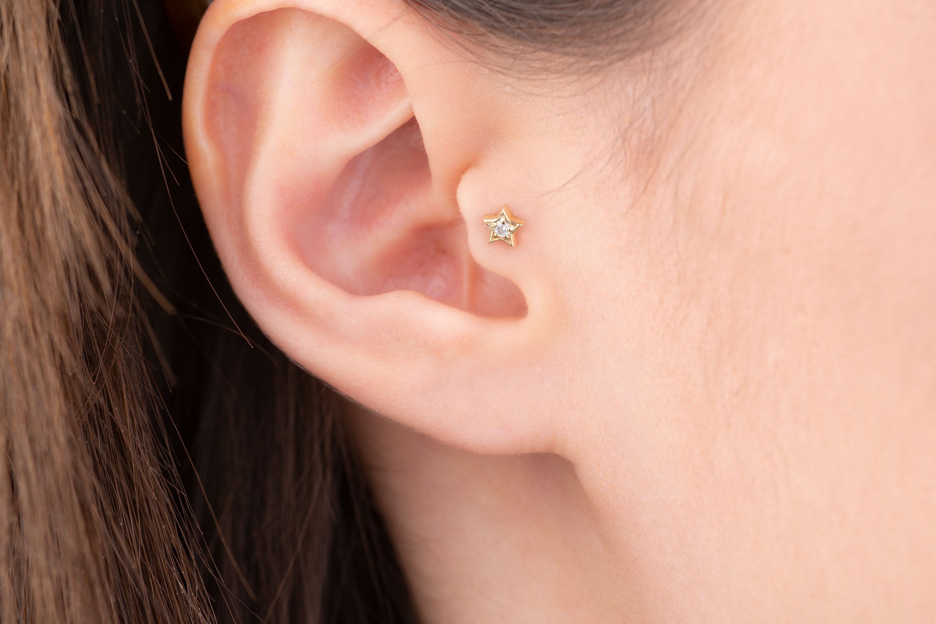 Taşlı Yıldız Tragus Piercing