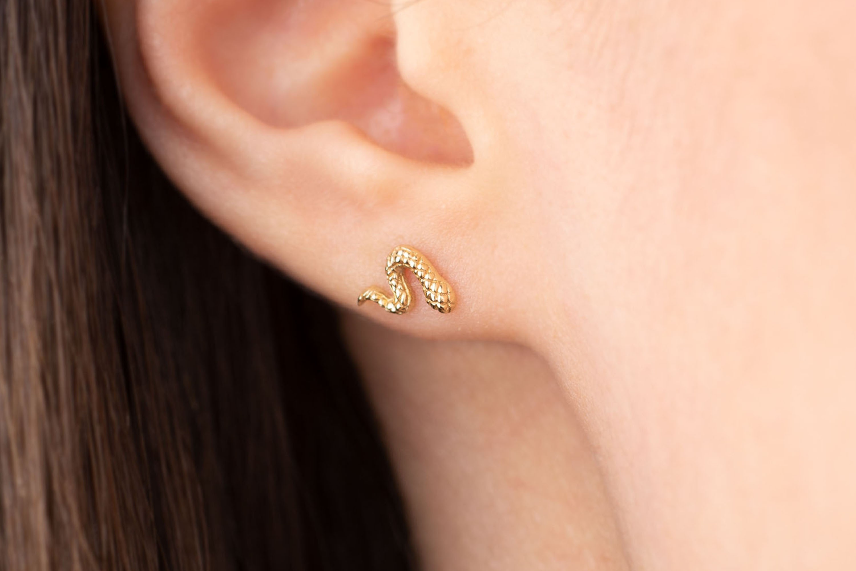 Yılan Tragus Piercing Kıkırdak