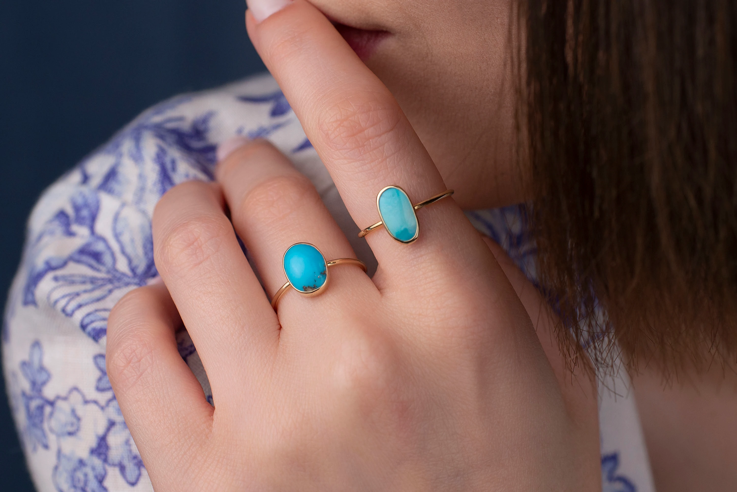 Oval Firuze Zarif Yüzük