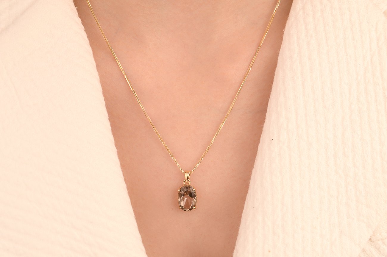 Dumanlı Topaz Kolye