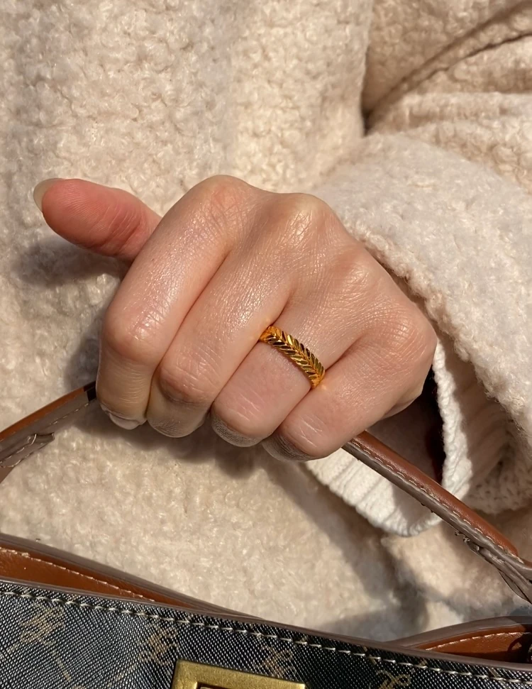 Başak Zeytin dalı Burma Alyans Yüzük