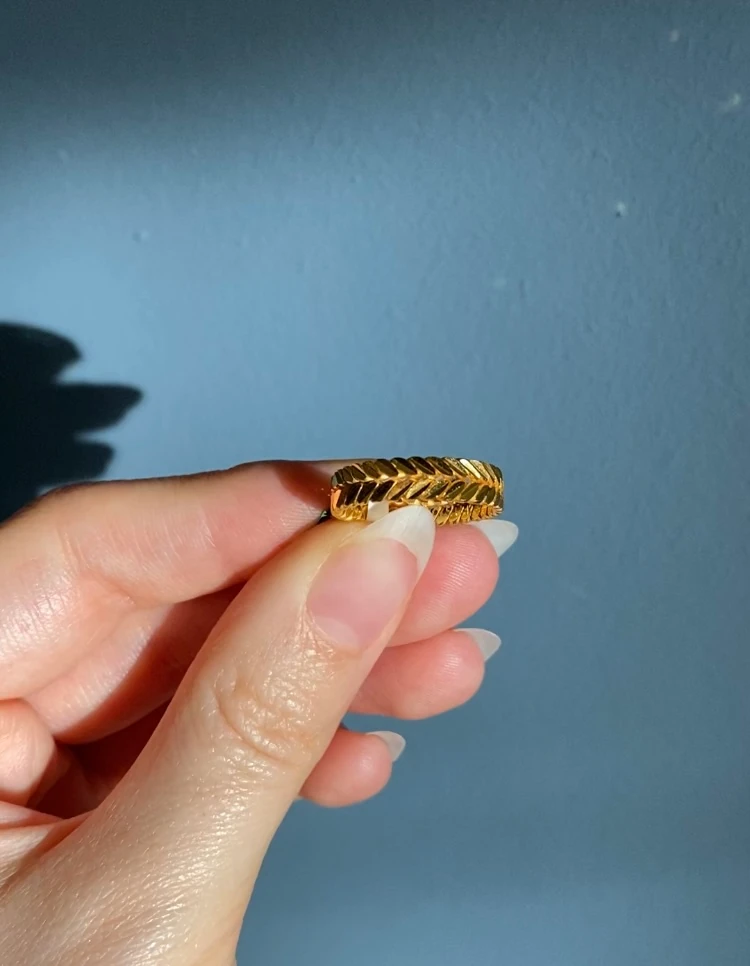 Başak Zeytin dalı Burma Alyans Yüzük