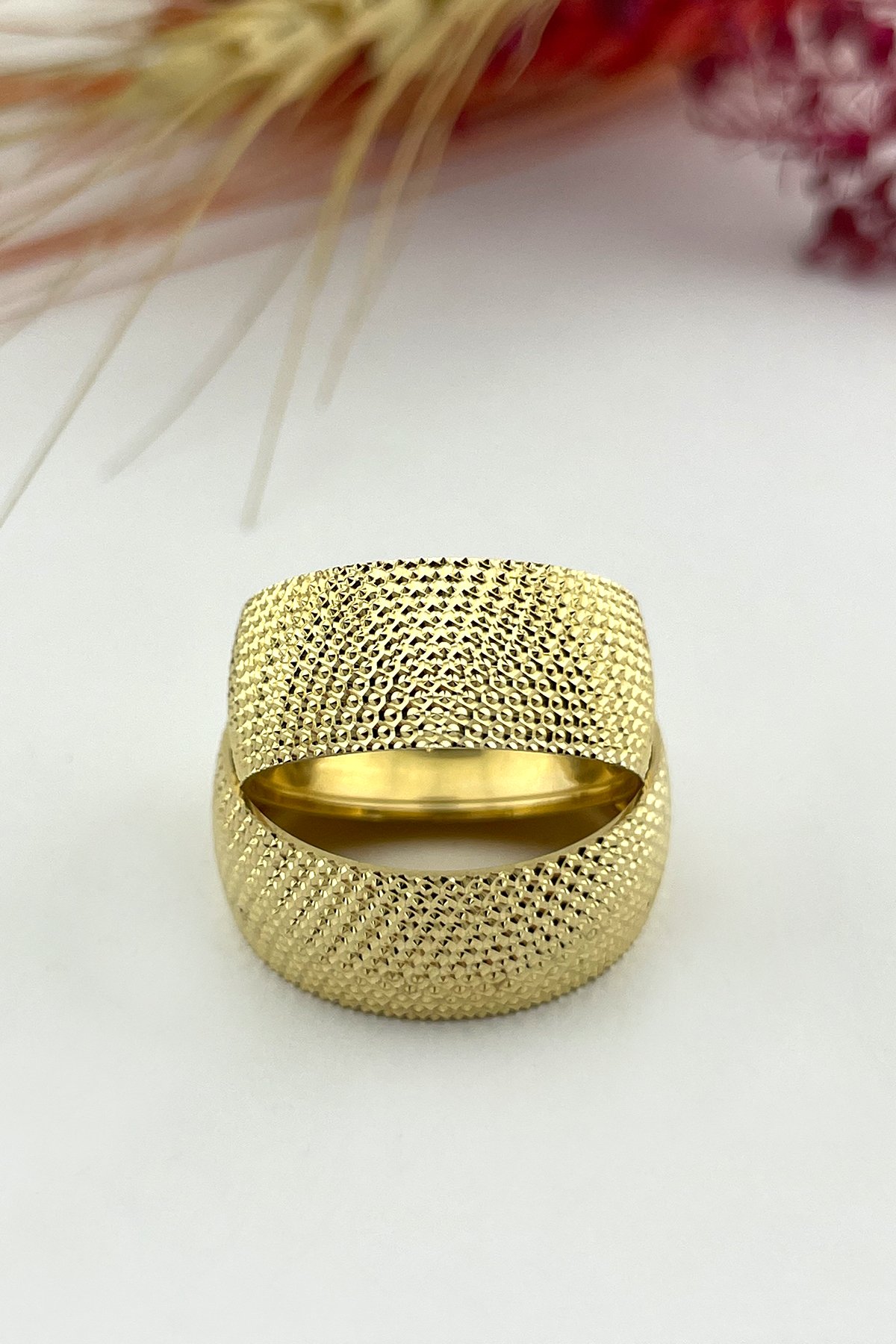 Tam Tur Noktalı Alyans, 8 mm Alyans, Düz Taşsız Alyans, Çizilmeyen, 8 milim