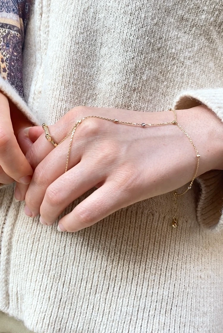 14 Ayar Altın Dorika Toplu Şahmeran Bileklik