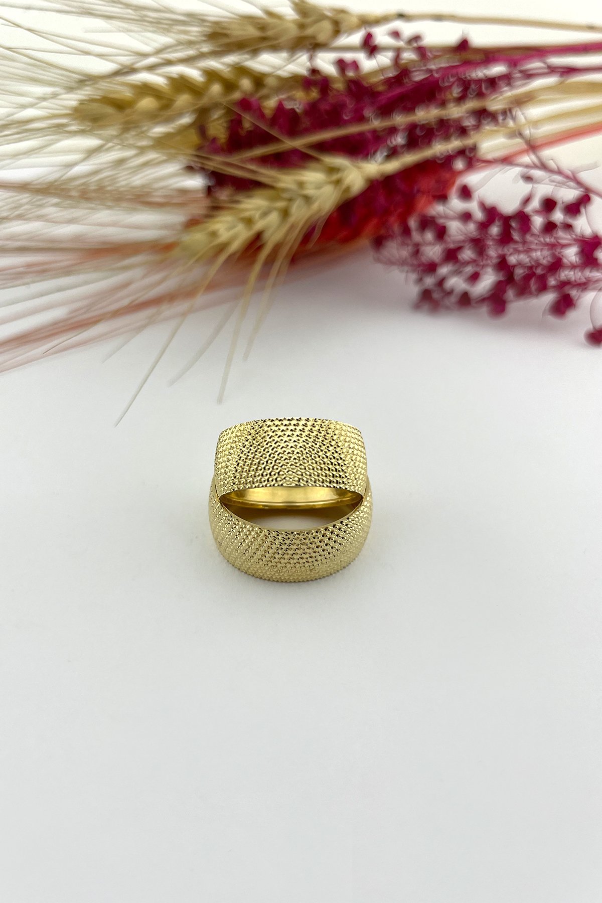 Tam Tur Noktalı Alyans, 8 mm Alyans, Düz Taşsız Alyans, Çizilmeyen, 8 milim