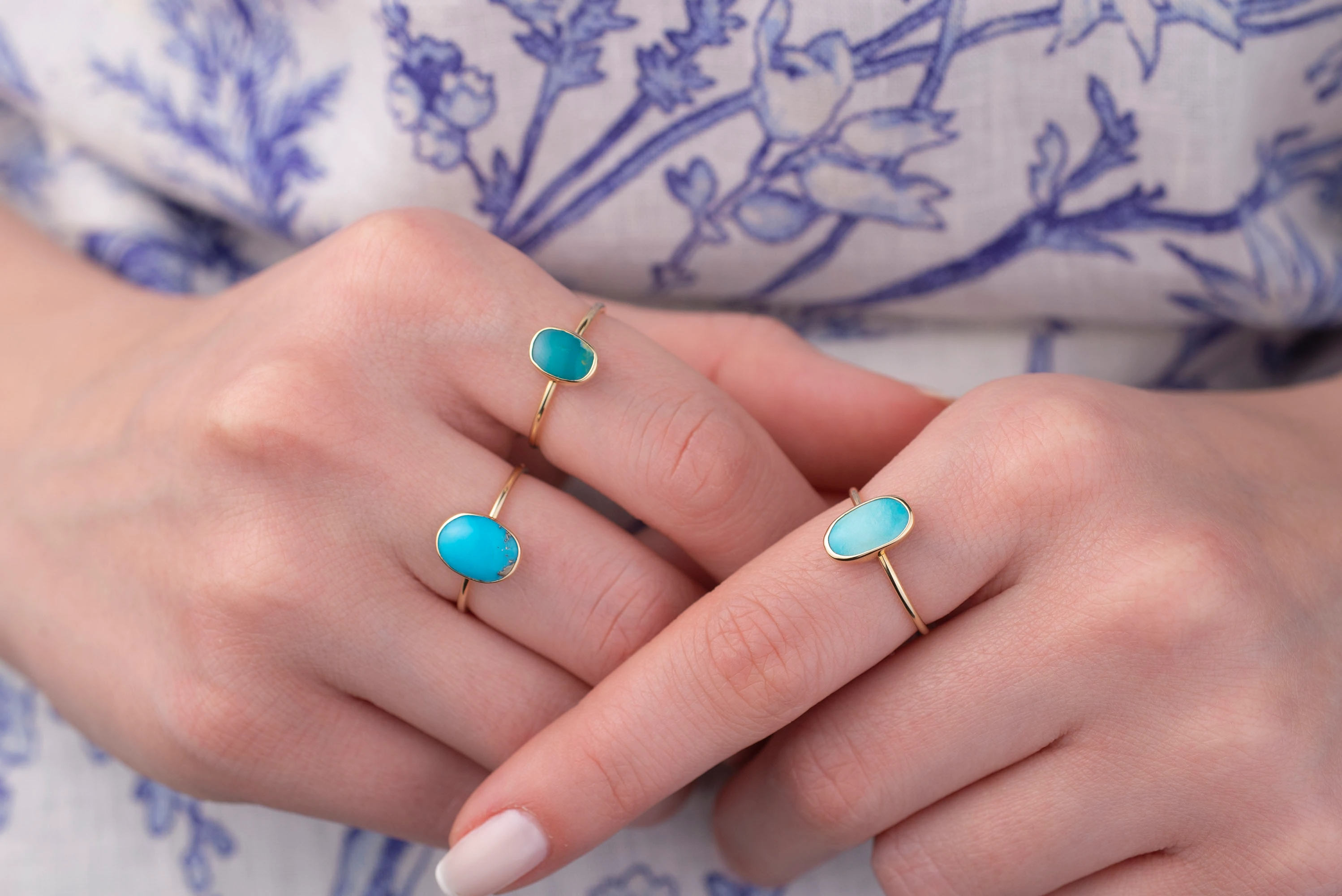 Oval Firuze Zarif Yüzük