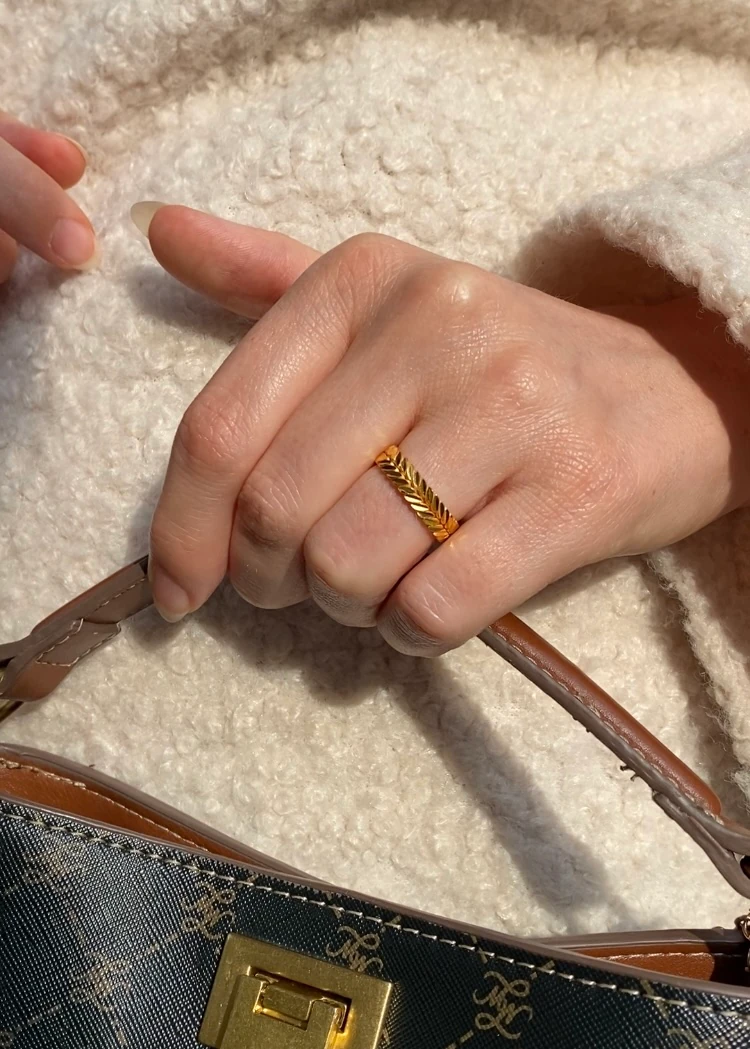 Başak Zeytin dalı Burma Alyans Yüzük