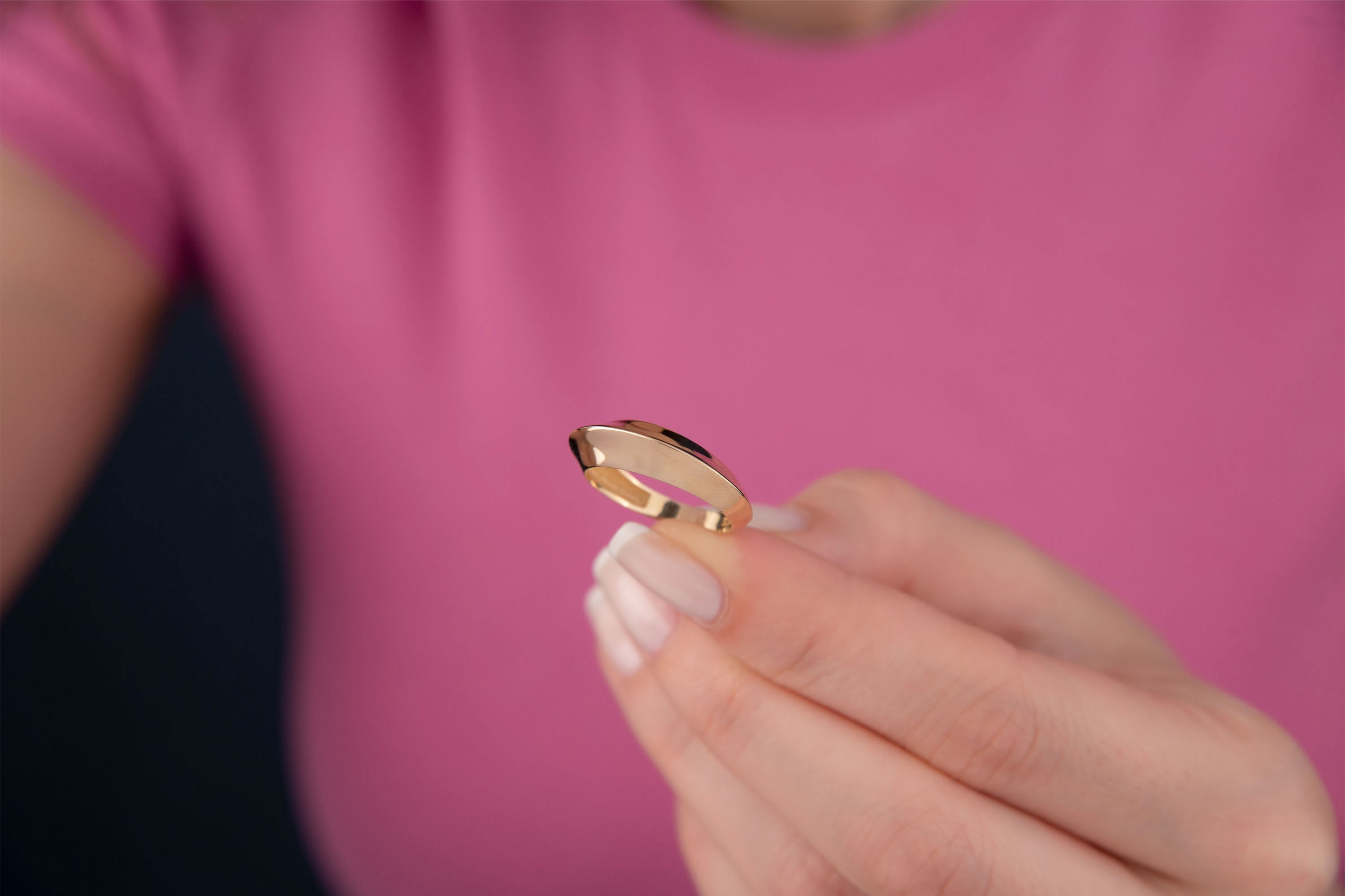 Mini Kubbeli Modern Tasarım Yüzük