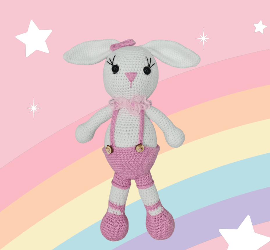 Amigurumi Tombul Tavşan 3 lü Set Organik Oyuncak