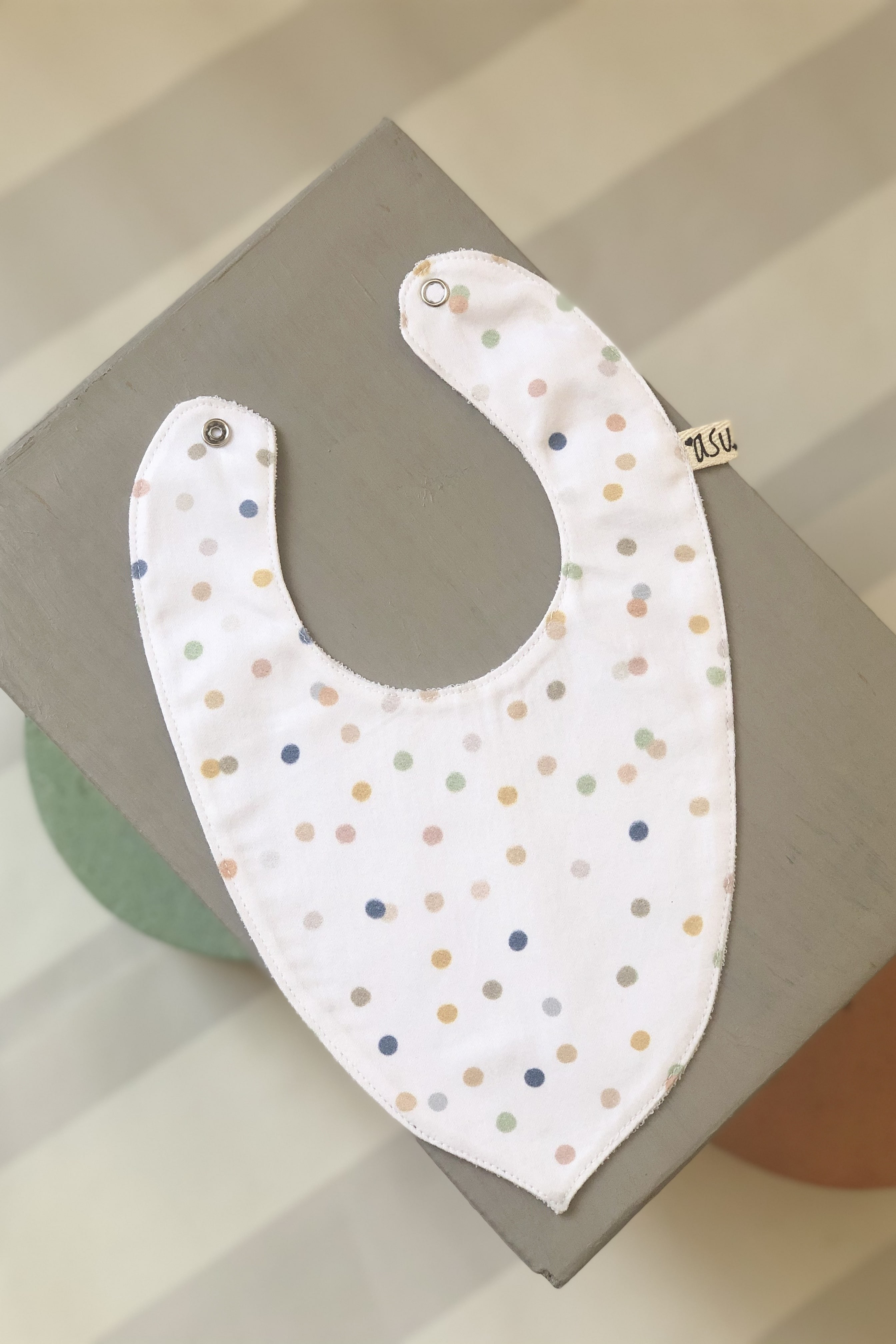 Asu Baby&Kids Pastel Mix&Match 2'li  Organik Pamuk Önlük Rainbow-Dot