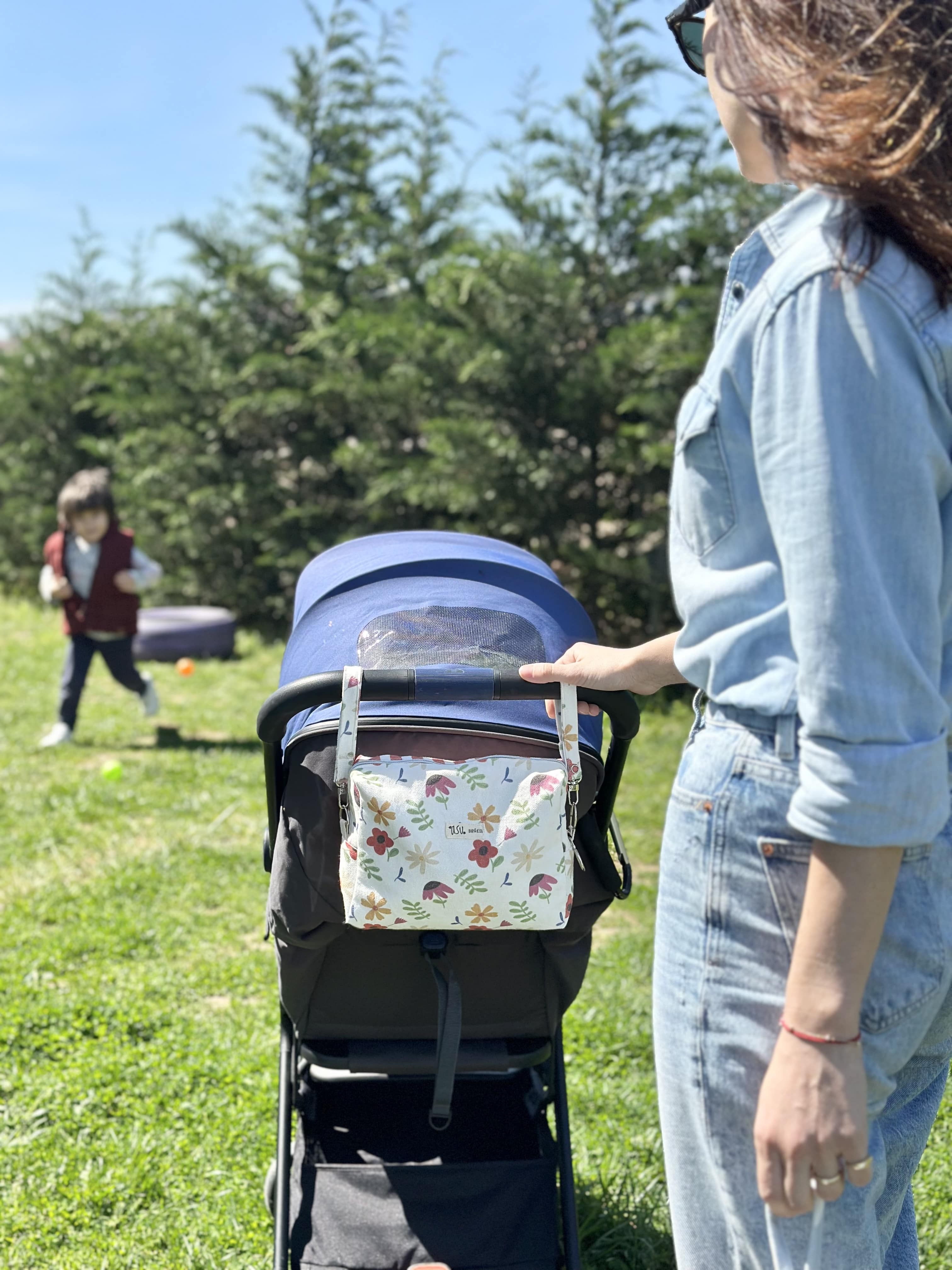 Asu Baby&Kids Spring Organik Pamuk Sıvı Geçirmez Çift Askılı  Çanta