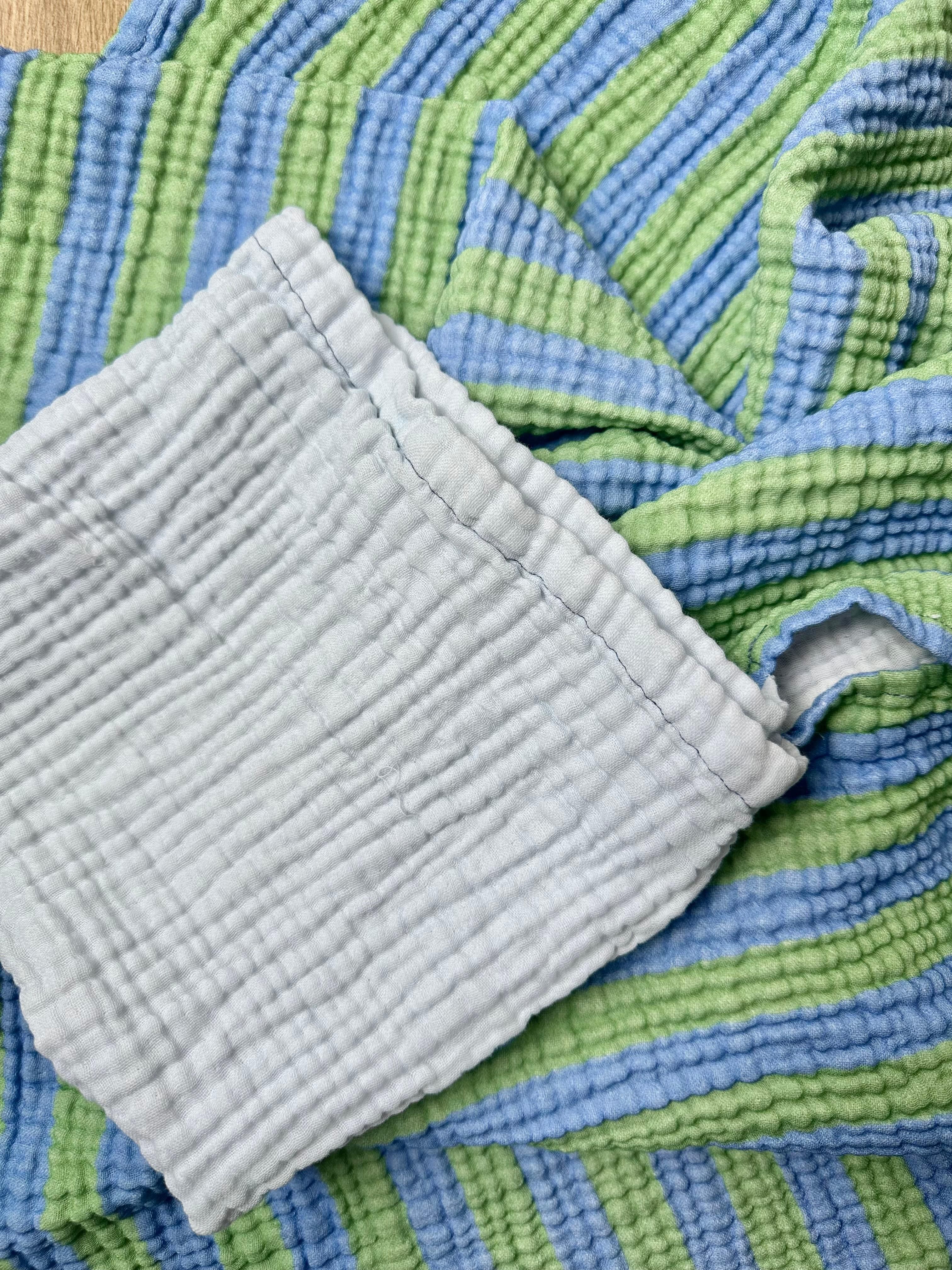 Asu Baby&Kids Green Blue Retro Kurulama Örtüsü