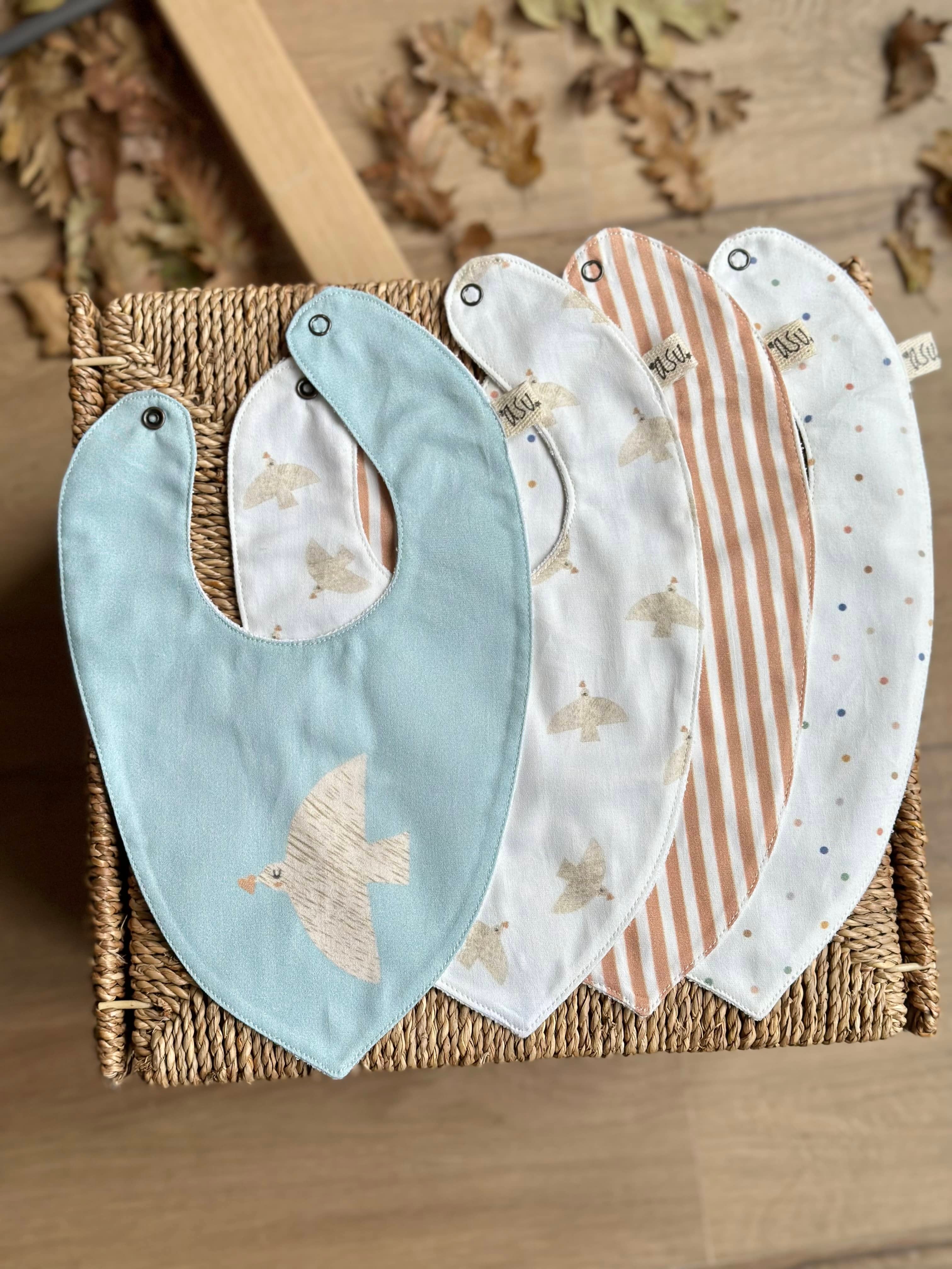 Asu Baby&Kids Freebird Mix&Match 4'lü Organik Pamuk  Önlük Cream