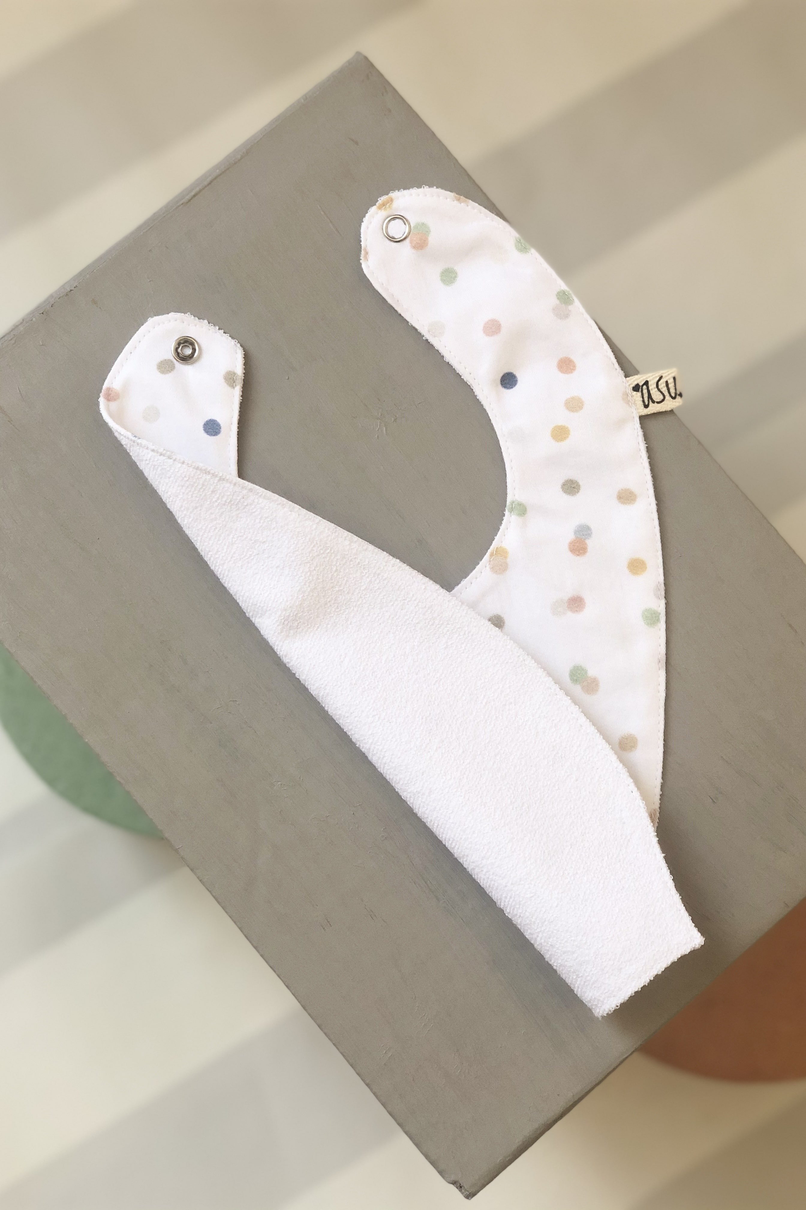 Asu Baby&Kids Pastel Mix&Match 2'li  Organik Pamuk Önlük Rainbow-Dot