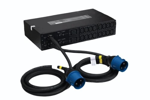APC AP4424A Netshelter Kabinet Otomatik Transfer Anahtarı, 2U, 32A, 230V, 2 IEC 309 İÇ, 16 C13, 2 C19 DIŞ, 50/60 Hz