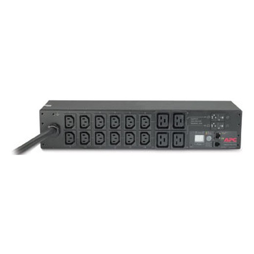 APC AP7822B NetShelter Metered Rack PDU, 2U, 1PH, 7.4kW 230V 32A, x12 C13 and x4 C19 outlets, IEC 309 cord