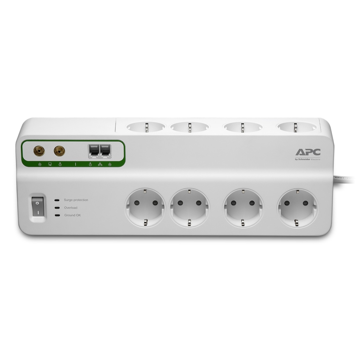 Schneider Electric APC PMF83VT-GR 8'li Akım Korumalı Priz + Coax ve Telefon Girişi