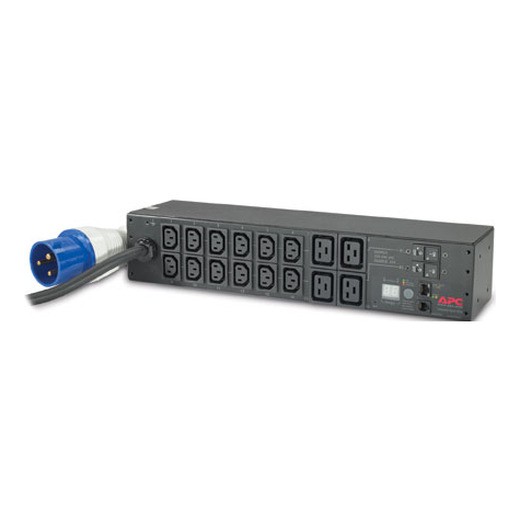 APC AP7822B NetShelter Metered Rack PDU, 2U, 1PH, 7.4kW 230V 32A, x12 C13 and x4 C19 outlets, IEC 309 cord