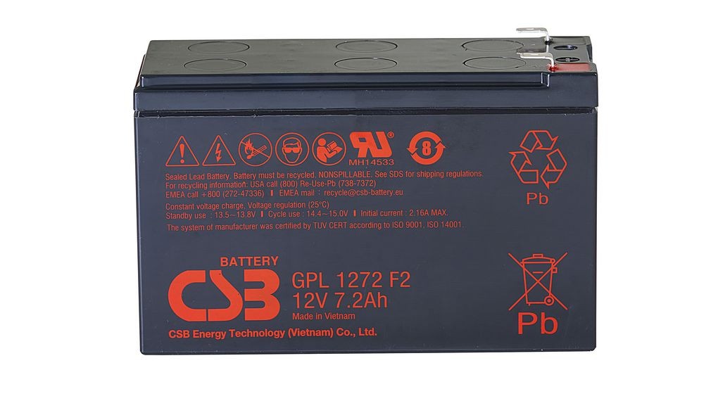 CSB GPL1272 F2 12Volt 7.2Ah Kuru Tip Akü