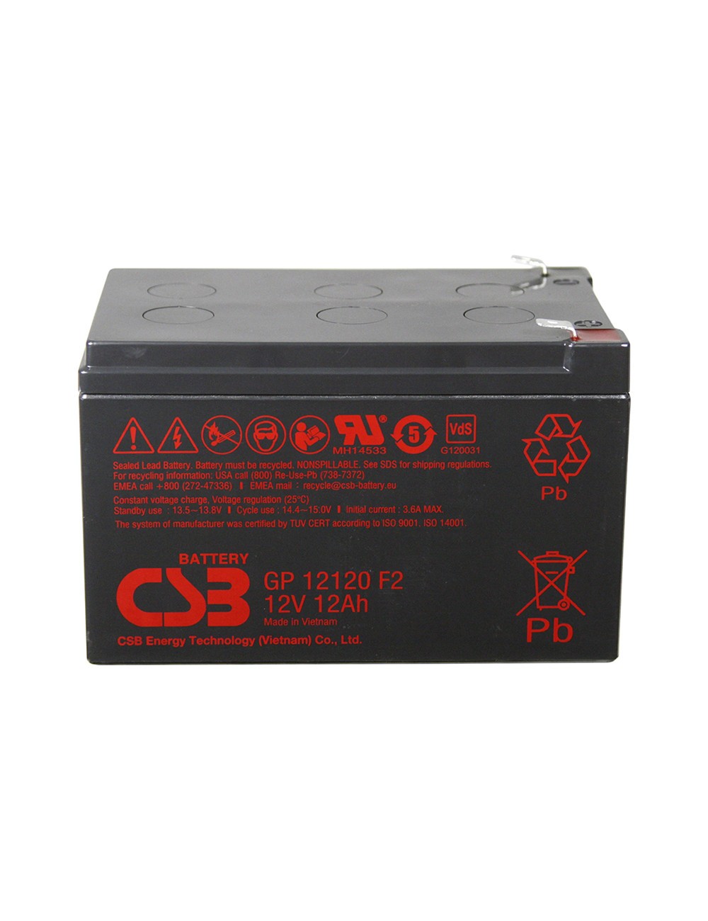 CSB GP12120 F2 12Volt 12Ah Kuru Tip Akü