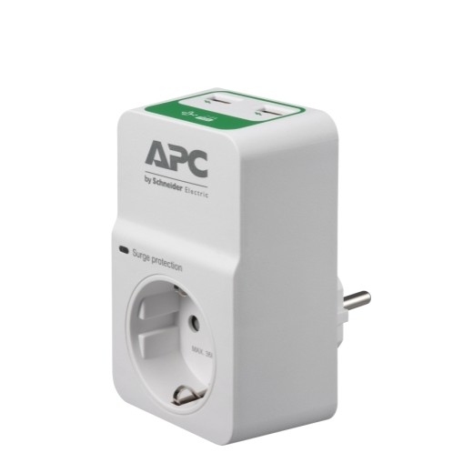 Schneider Electric APC PM1WU2-GR Tekli Akım Korumalı Priz 2 USB'li 