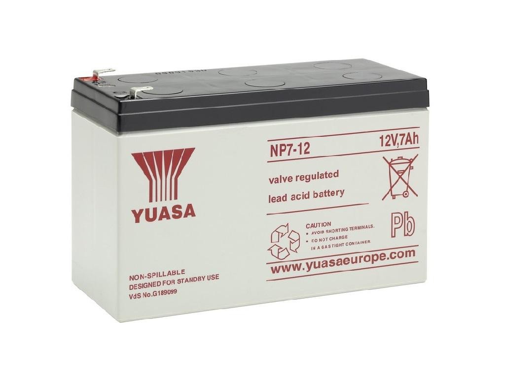 YUASA NP7-12 12V 7Ah Bakımsız Kuru Akü