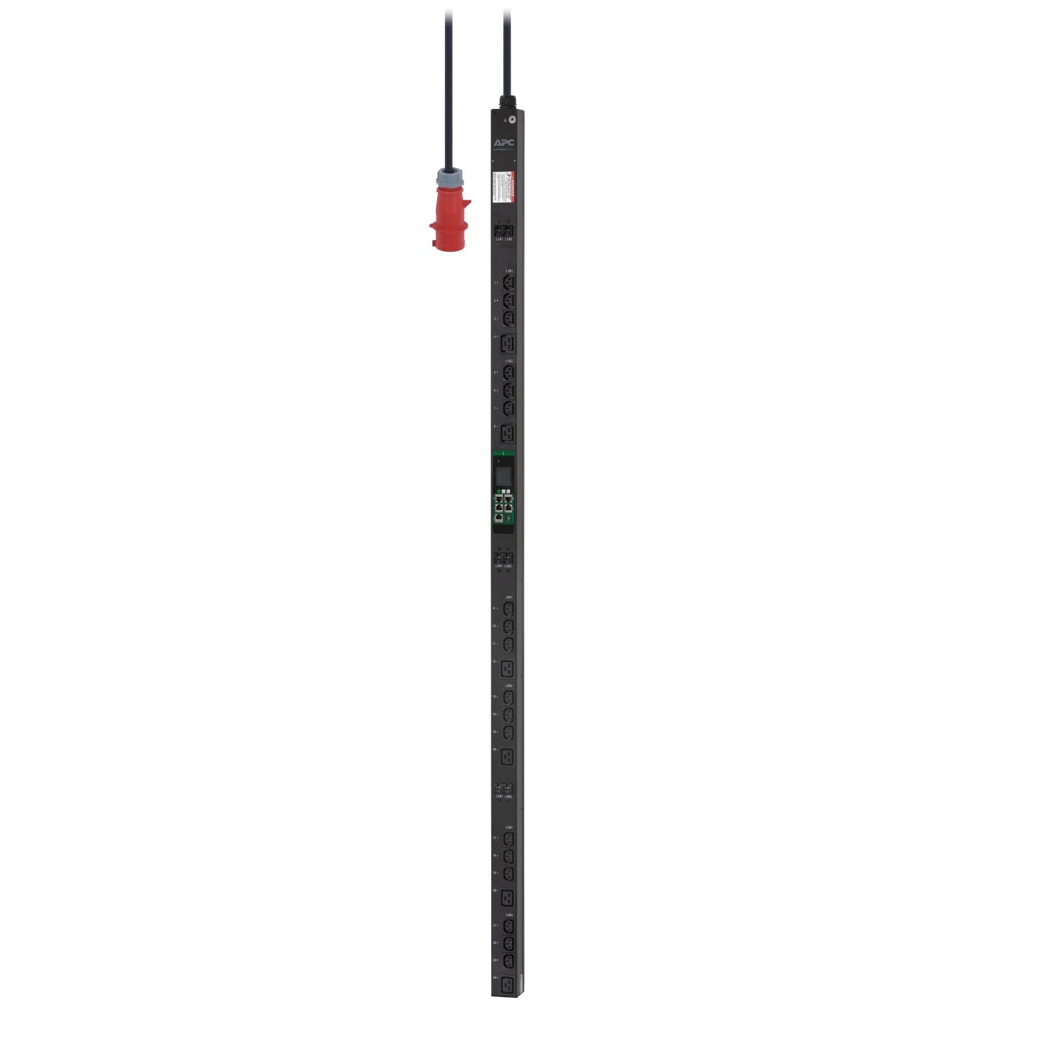 Easy Rack PDU Sayaç Çıkış 0U 3 Faz 22kW 230V 32A 18x C13 ve 6x C19 çıkış IEC60309 3P + N + PE giriş