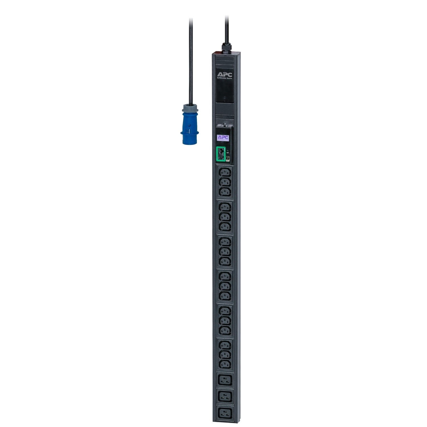 APC EPDU1116M Easy Rack PDU Metered 0U 1 Faz 3,7kW 230V 16A 18x C13 ve 3x C19 çıkış IEC60309 2P + E giriş