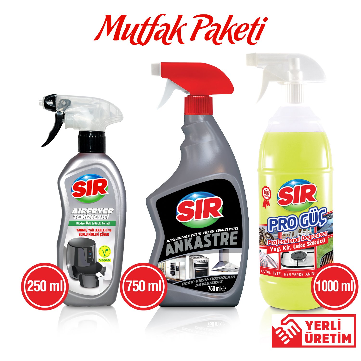 Sır Mutfak Paketi 3'lü Set Güçlü Formül