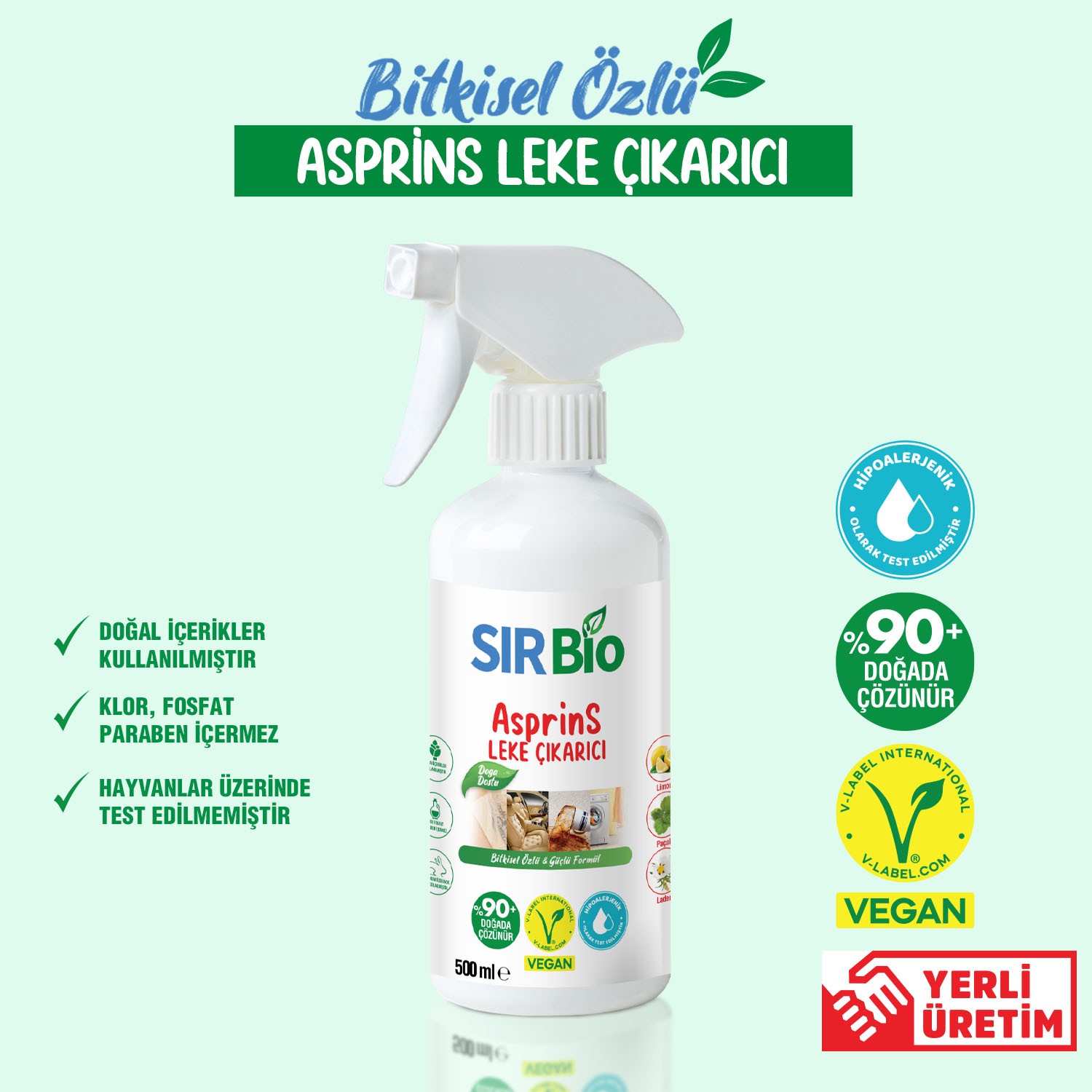 Sır Bio Bitkisel Özlü Asprins Leke Çıkarıcı 500 ml