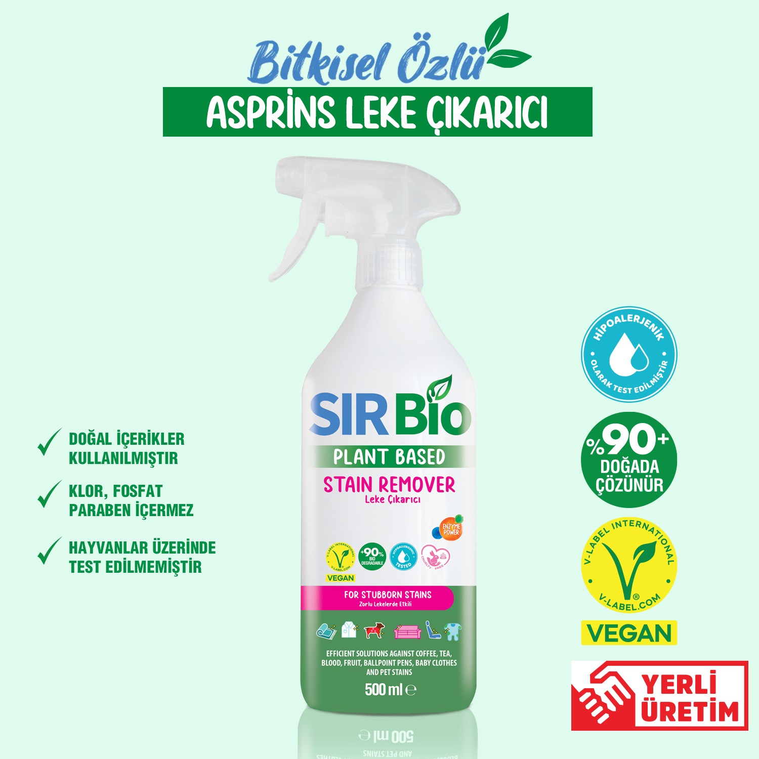 Sır Bio Bitkisel Özlü Asprins Leke Çıkarıcı 500 ml