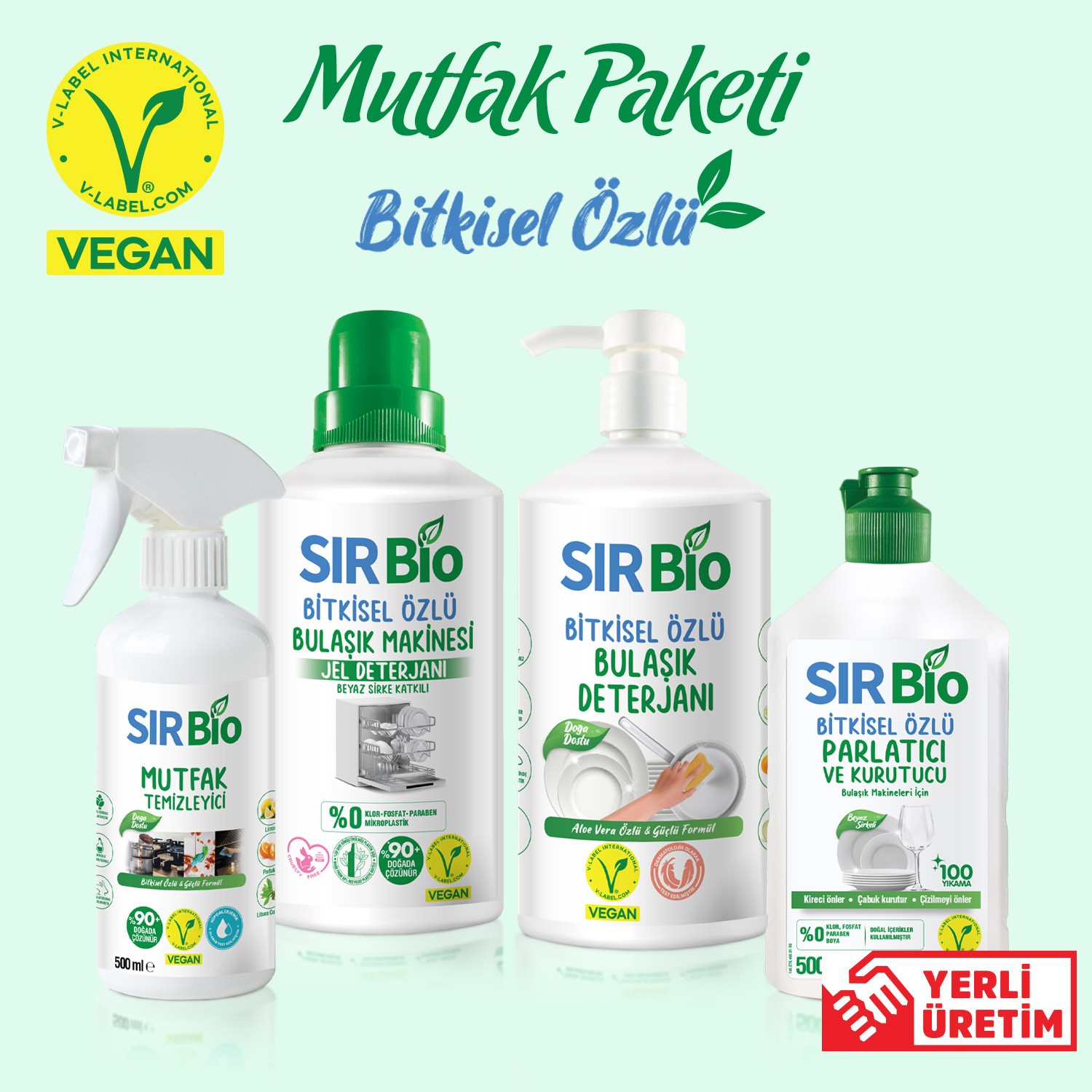 Sır Bio Bitkisel Özlü Mutfak Paketi 4'lü