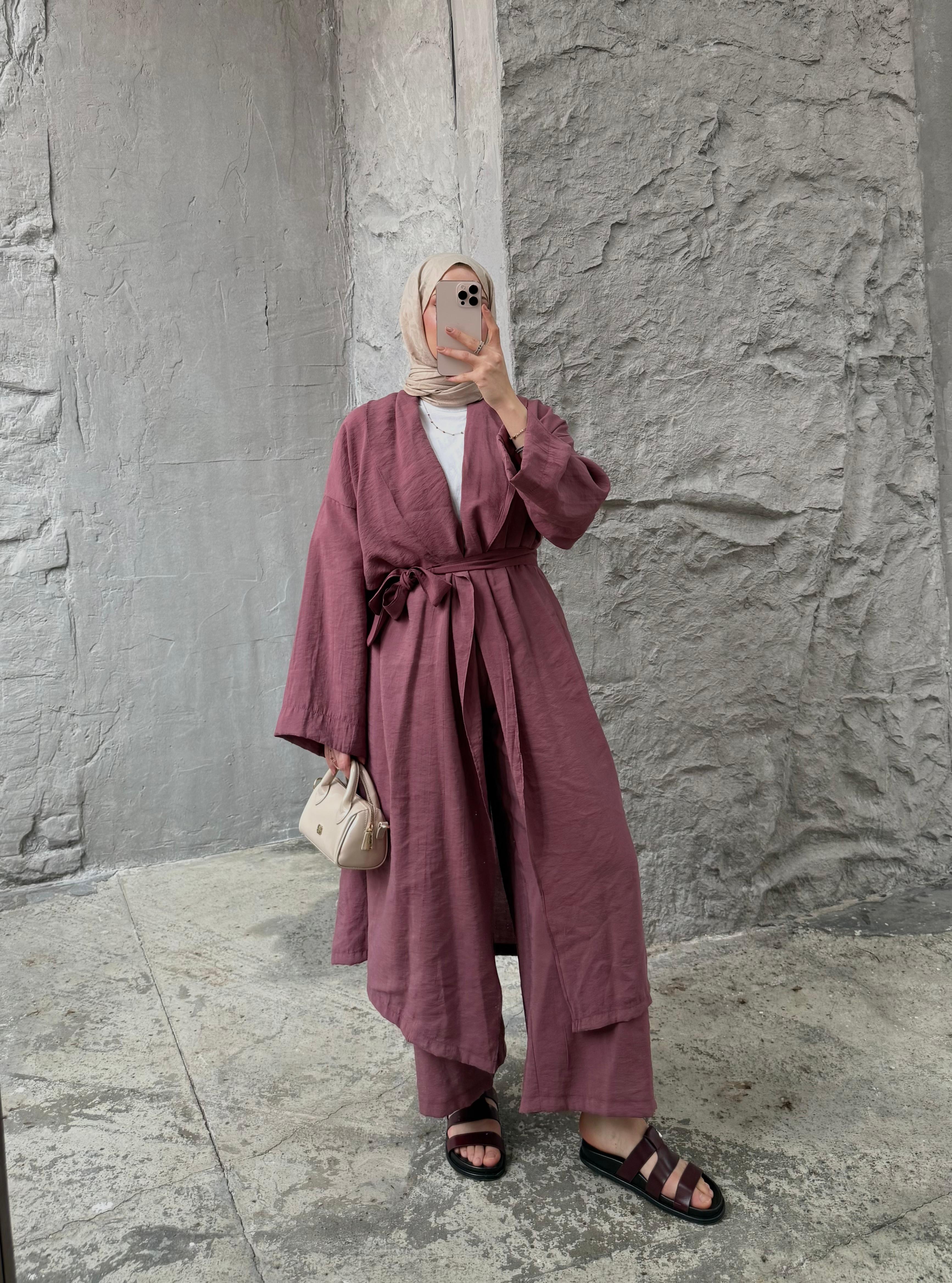 6027 Kimono Takım - Gülkurusu