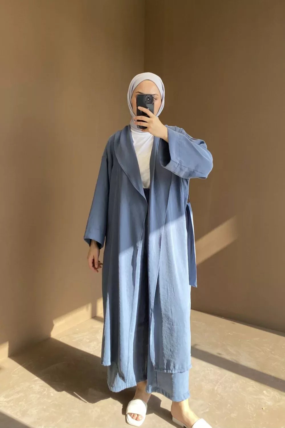 6027 Kimono Takım - Mavi