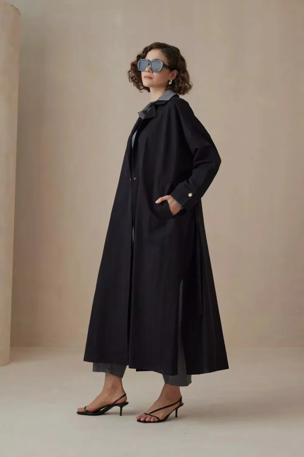 1021 Tek Çıt Trençkot