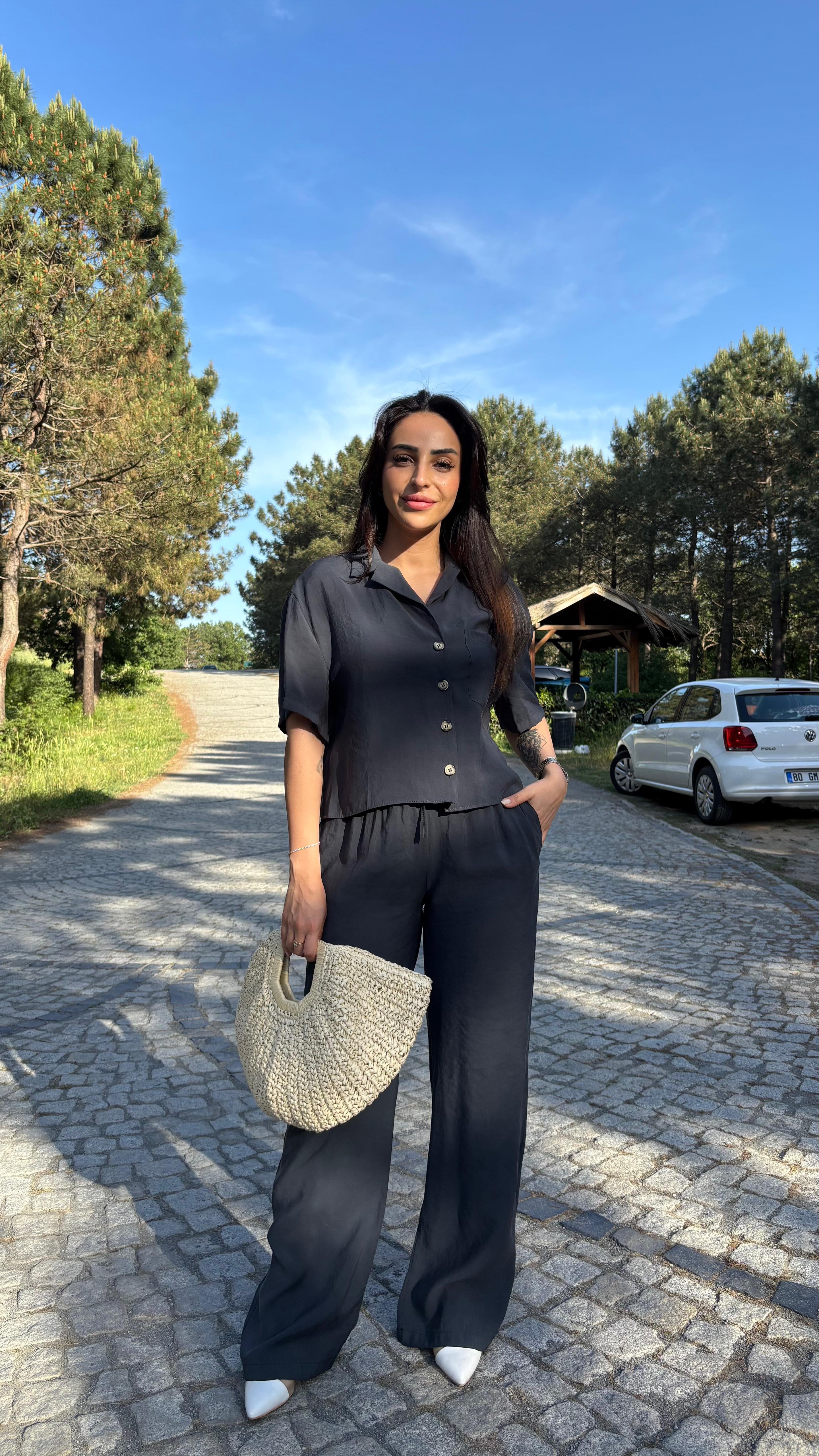 MODAL KUMAŞ GÖMLEK PANTOLON TAKIM 