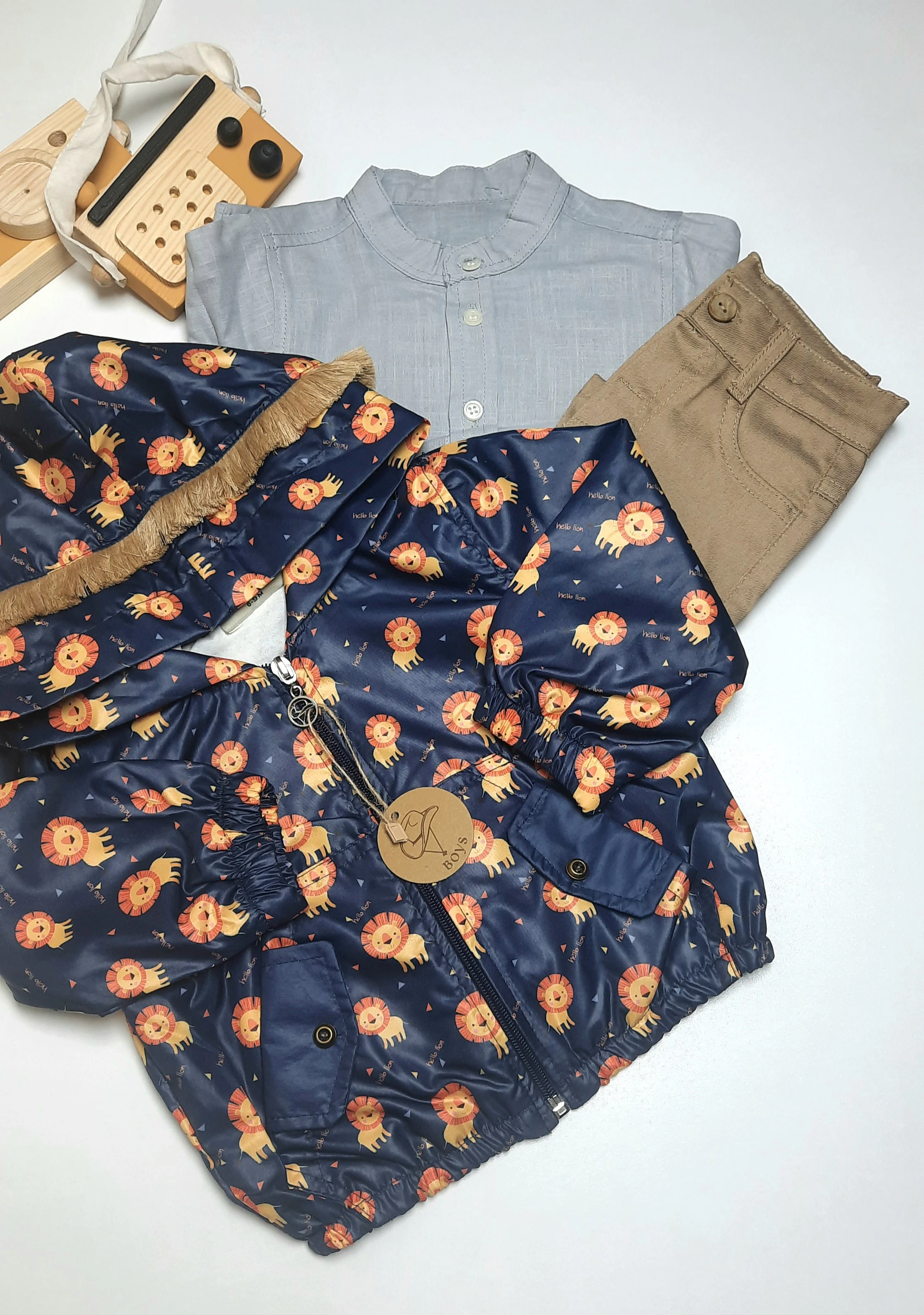 LİON YAĞMURLUK 3'LÜ TAKIM - lacivert