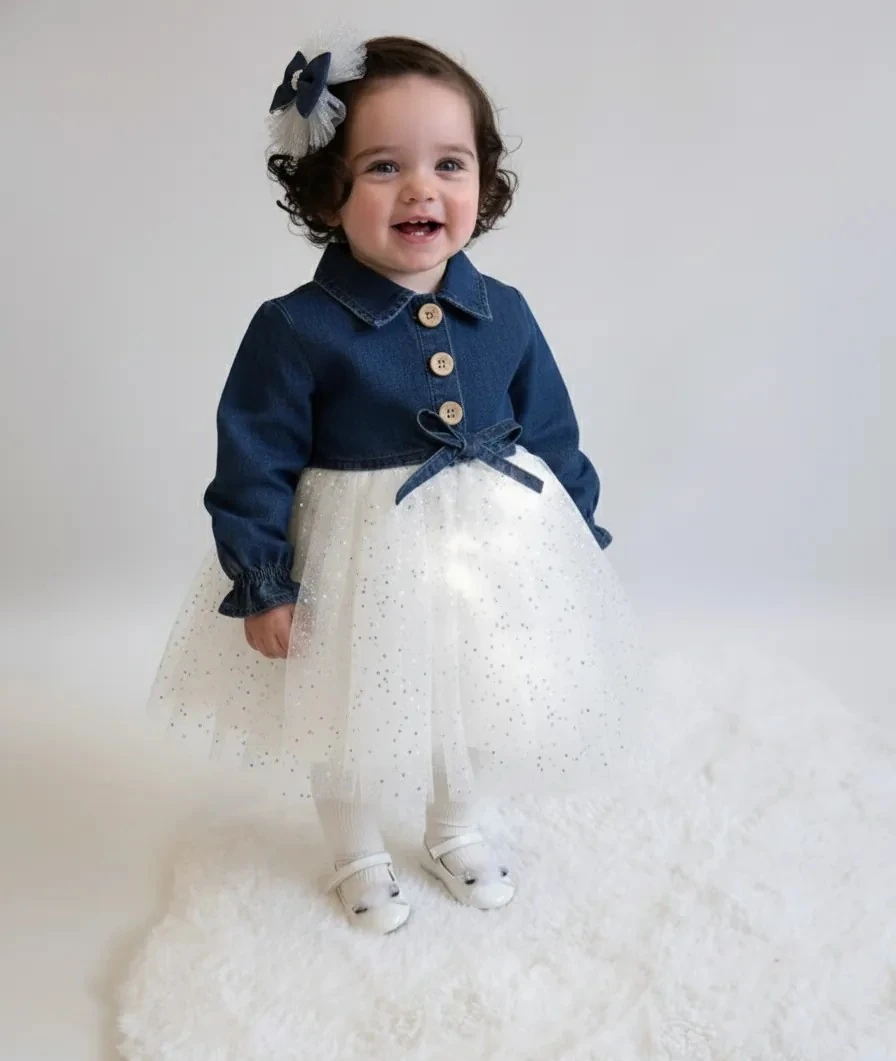 star denim elbise - lacivert