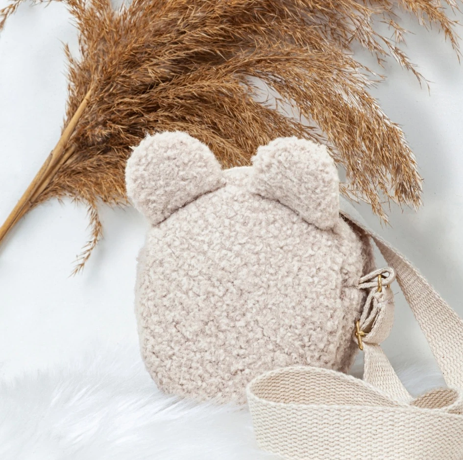 CUTE BEAR YAN ÇANTA - bej
