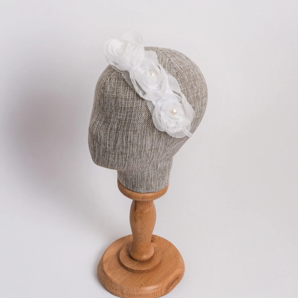 İNCİLİ GÜLLÜ SAÇ BANDI